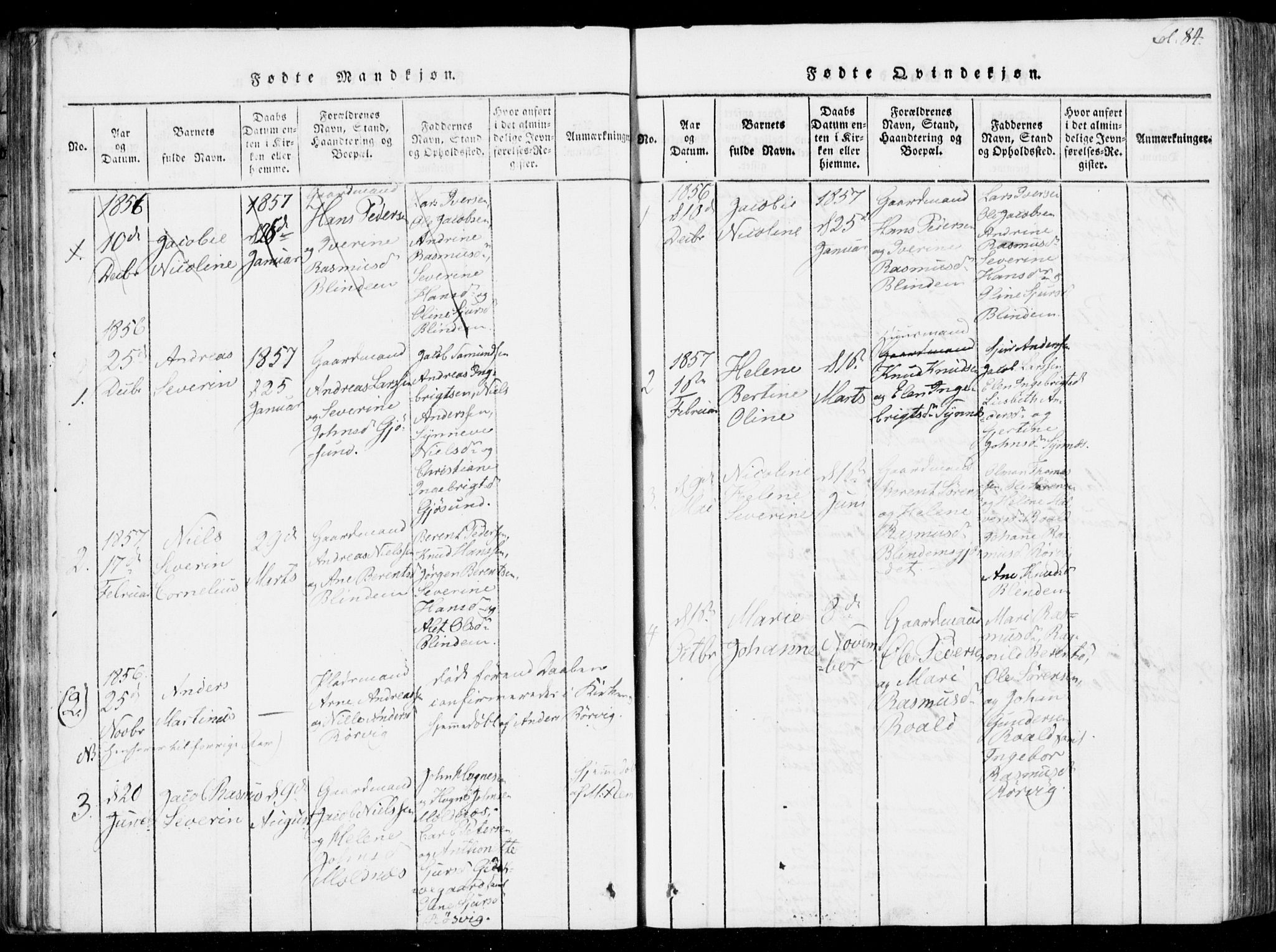 Ministerialprotokoller, klokkerbøker og fødselsregistre - Møre og Romsdal, AV/SAT-A-1454/537/L0517: Parish register (official) no. 537A01, 1818-1862, p. 84