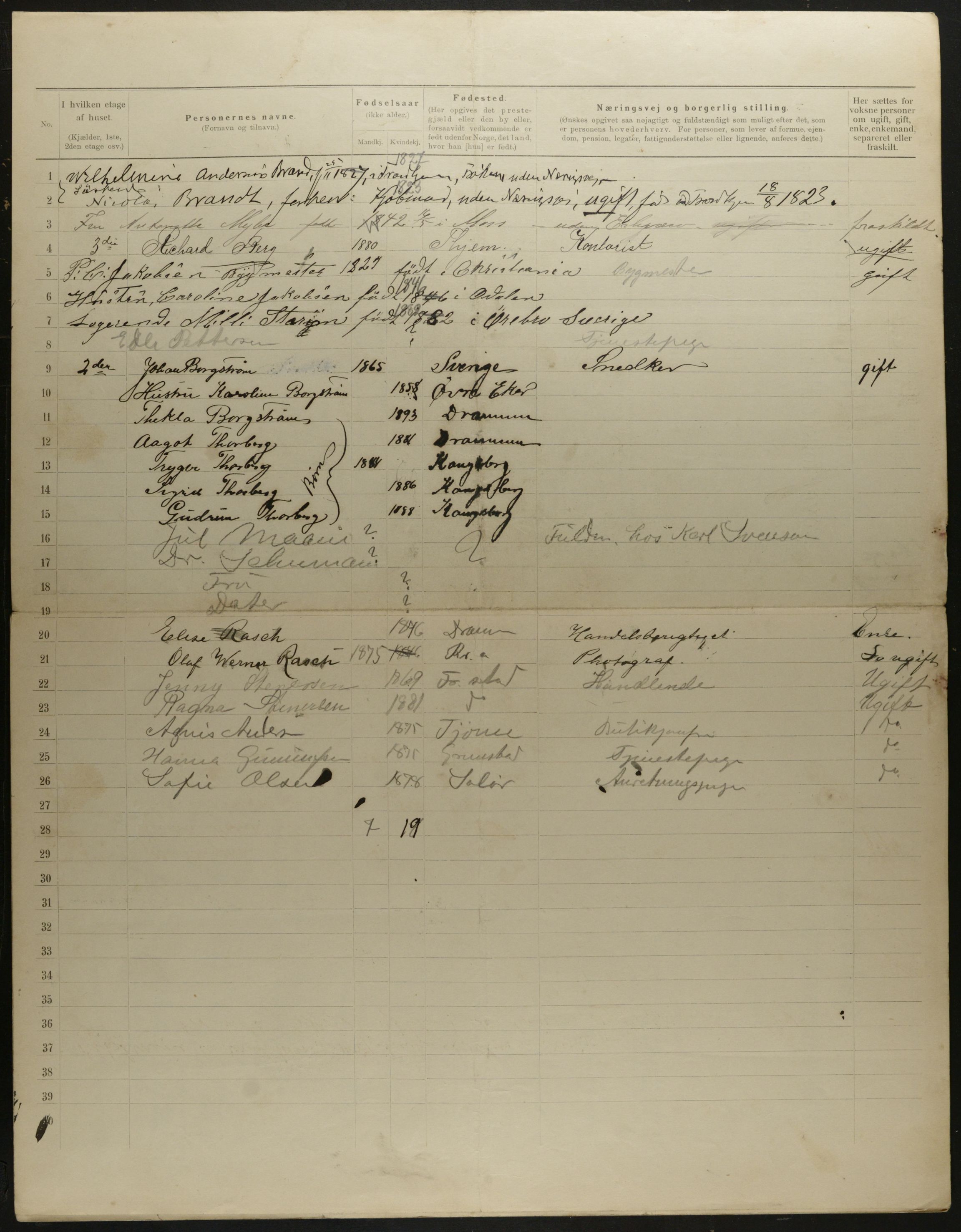 OBA, Municipal Census 1901 for Kristiania, 1901, p. 8342