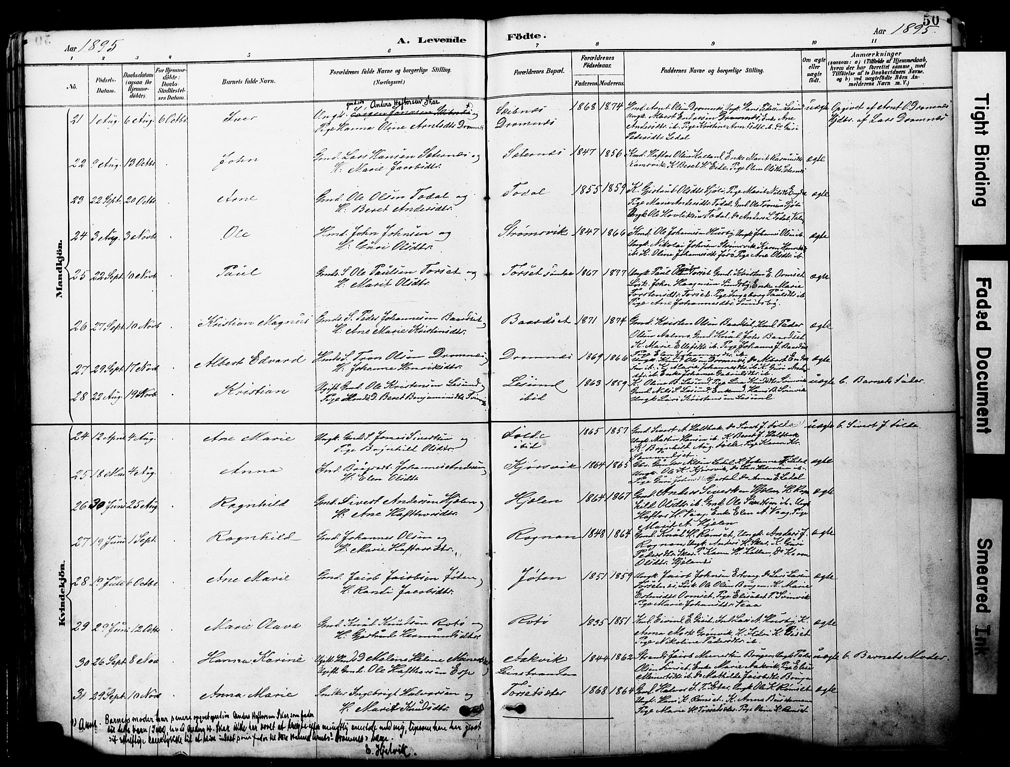 Ministerialprotokoller, klokkerbøker og fødselsregistre - Møre og Romsdal, AV/SAT-A-1454/578/L0907: Parish register (official) no. 578A06, 1887-1904, p. 50