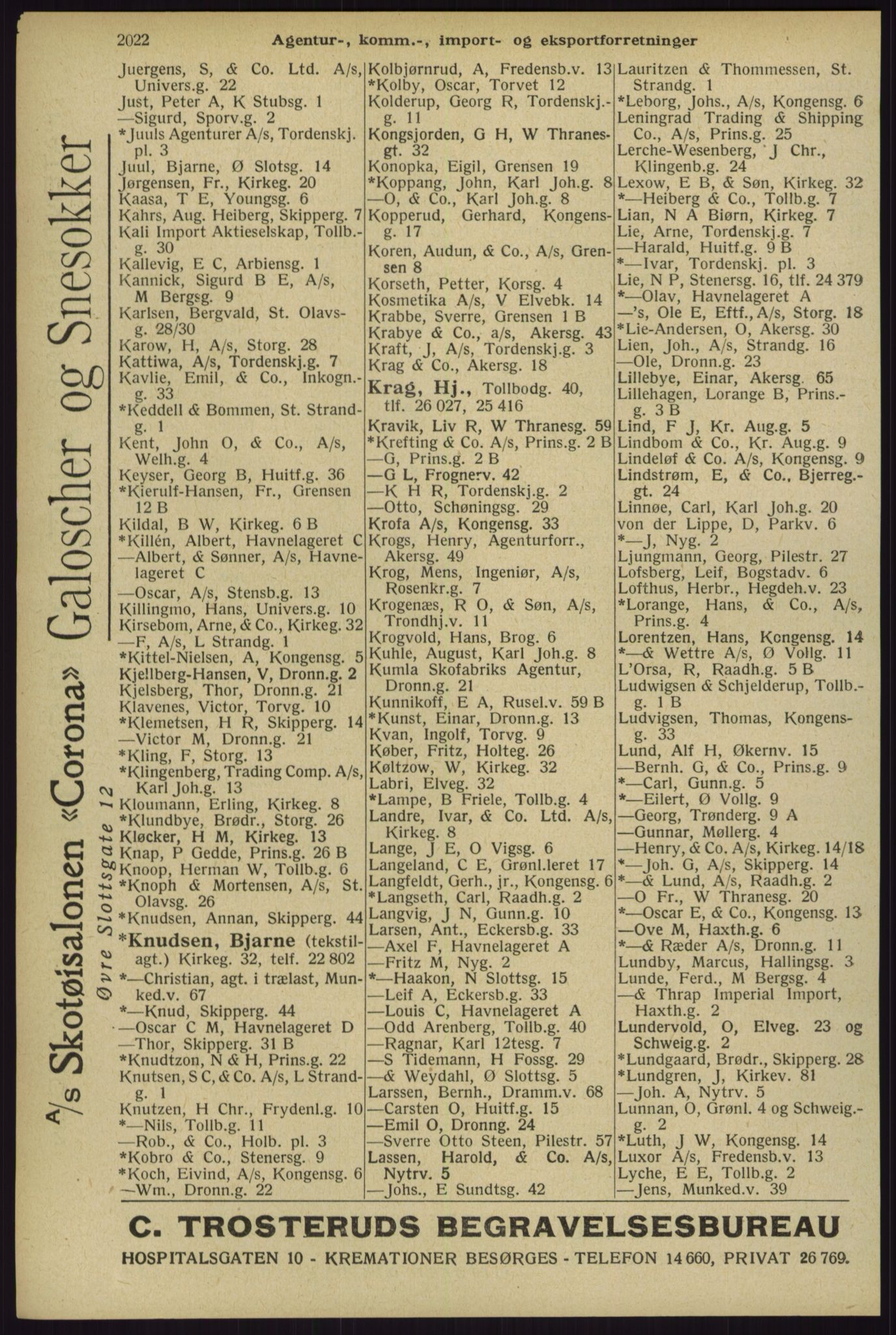 Kristiania/Oslo adressebok, PUBL/-, 1929, p. 2022