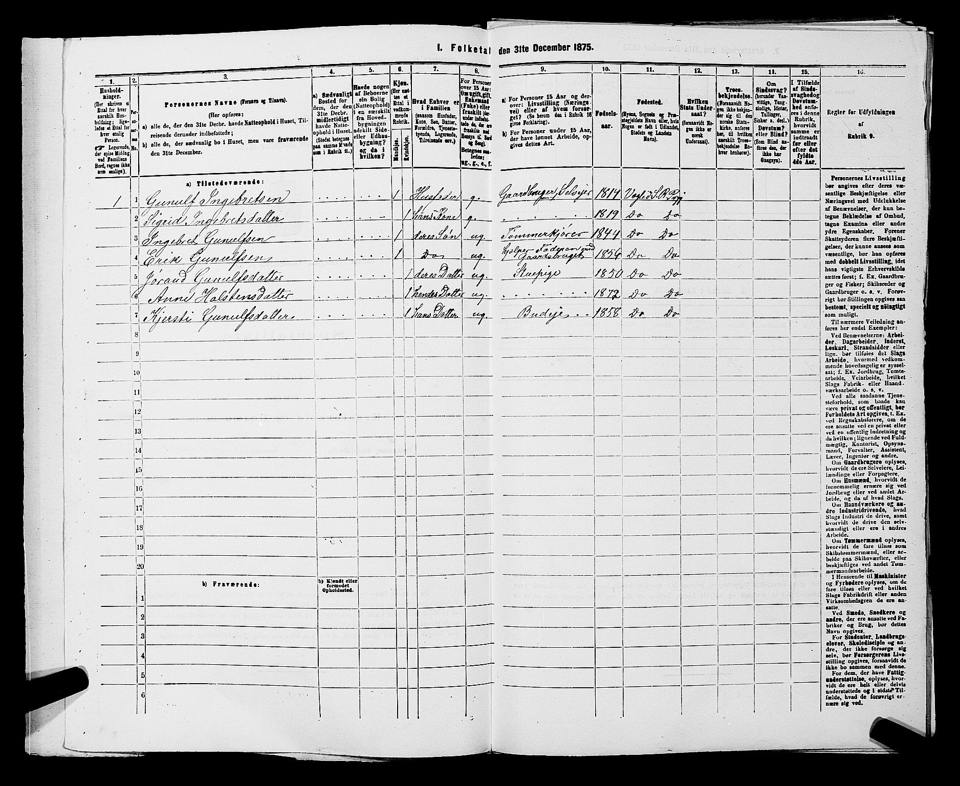 SAKO, 1875 census for 0632P Rollag, 1875, p. 203