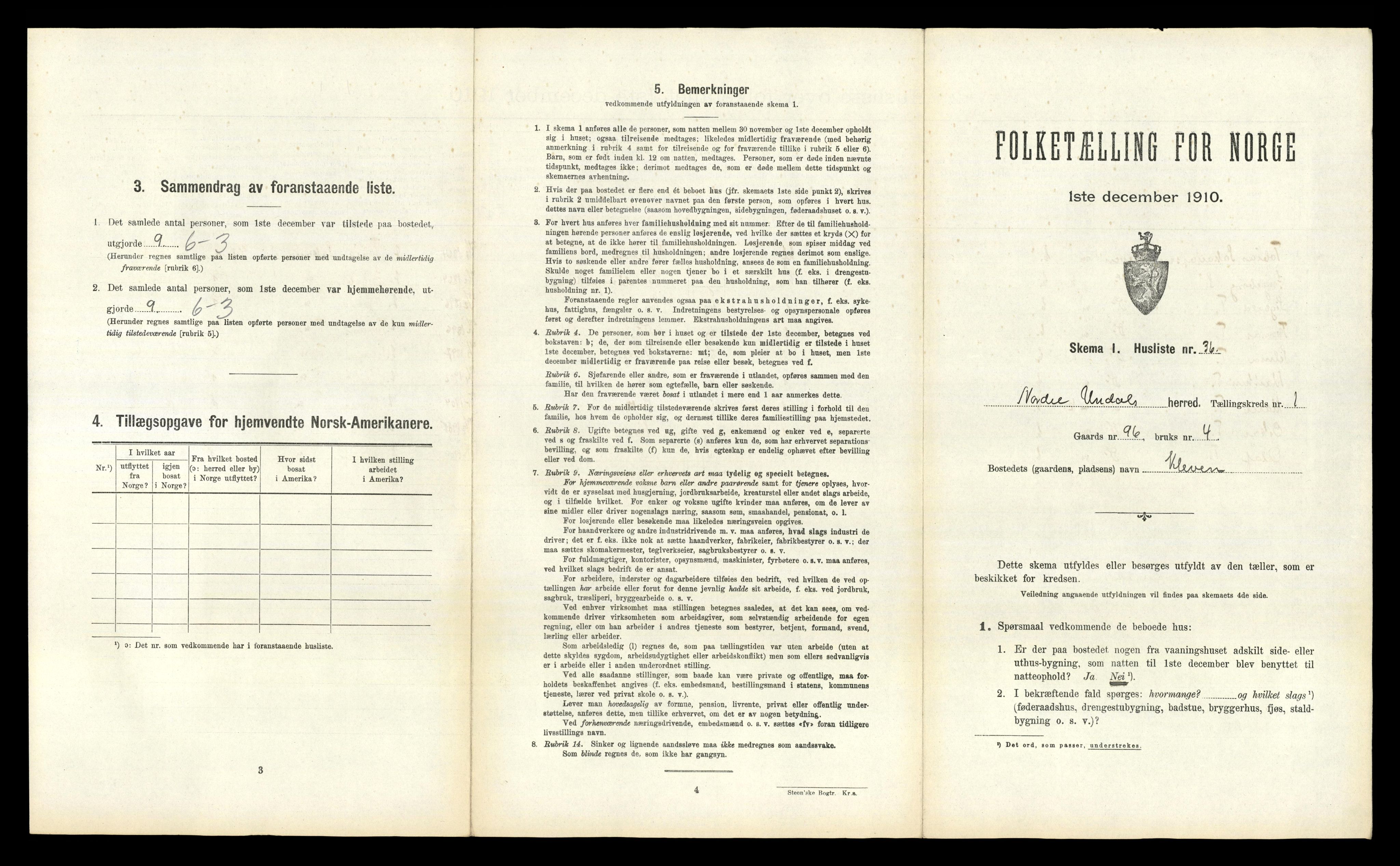 RA, 1910 census for Nord-Audnedal, 1910, p. 104