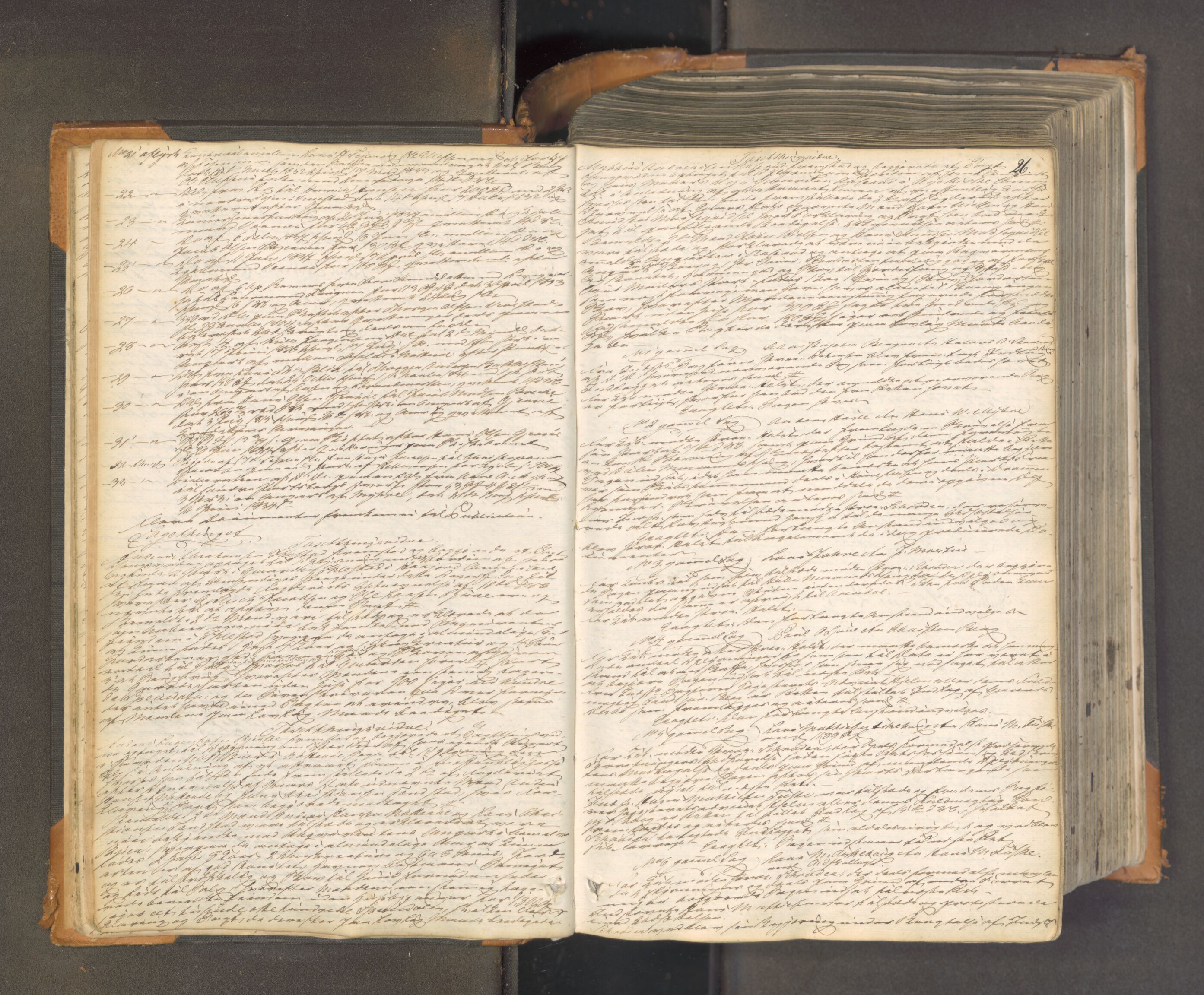 Søndre Jarlsberg sorenskriveri, AV/SAKO-A-129/F/Fa/L0033: Tingbok, 1837-1845, p. 25b-26a