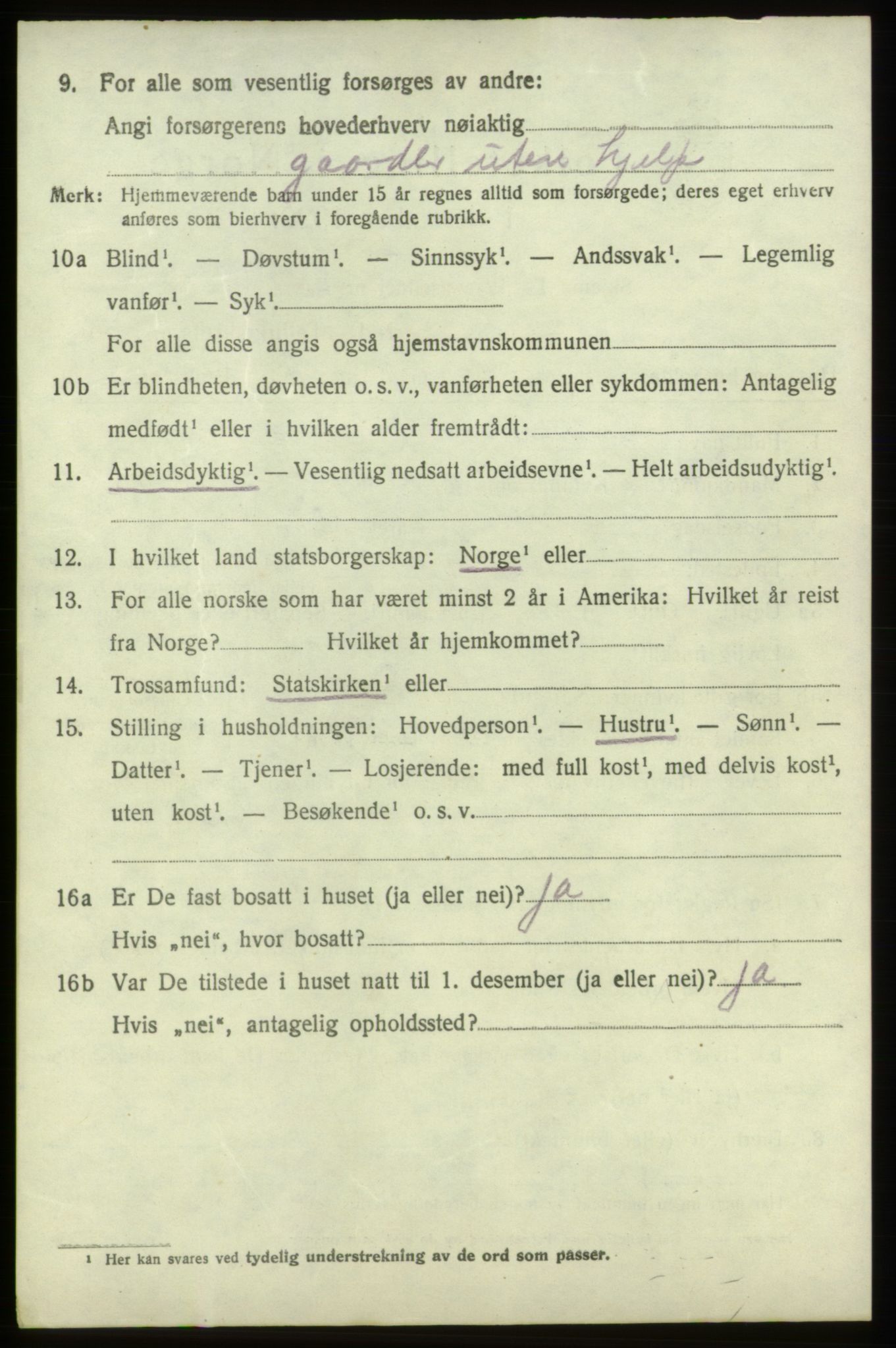 SAB, 1920 census for Stord, 1920, p. 4700