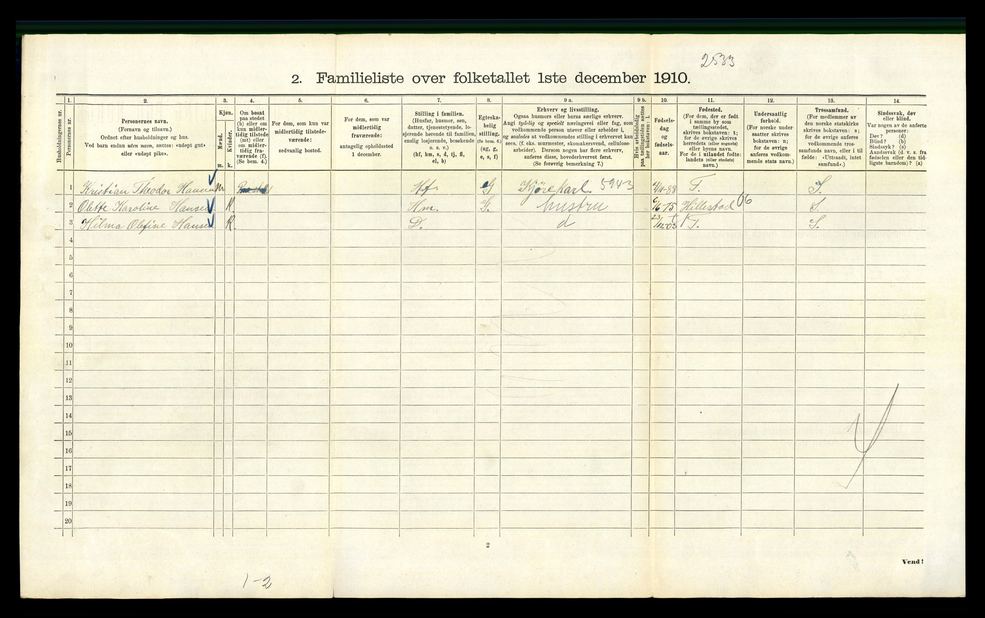 RA, 1910 census for Kristiania, 1910, p. 50130