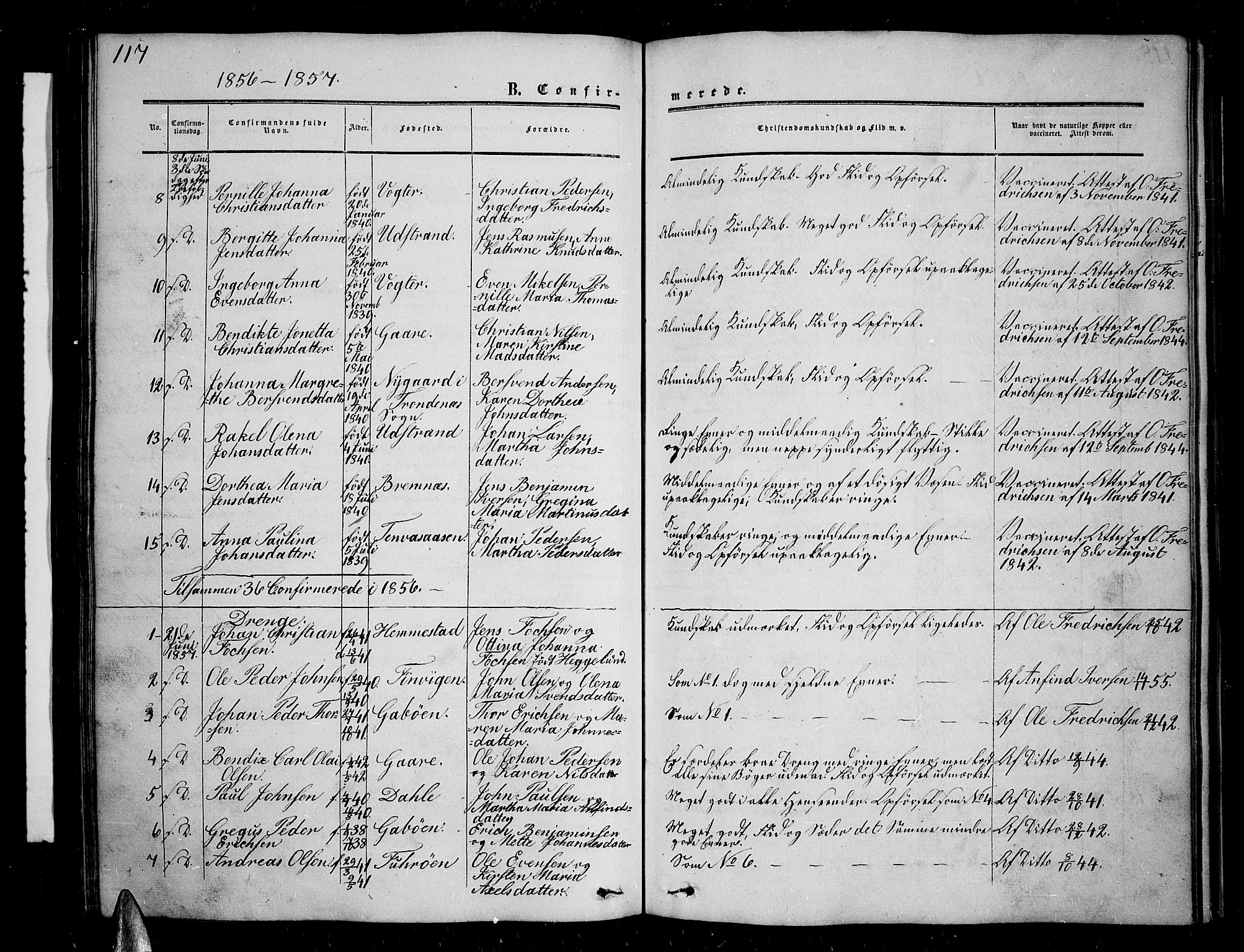 Kvæfjord sokneprestkontor, SATØ/S-1323/G/Ga/Gab/L0003klokker: Parish register (copy) no. 3, 1856-1870, p. 117
