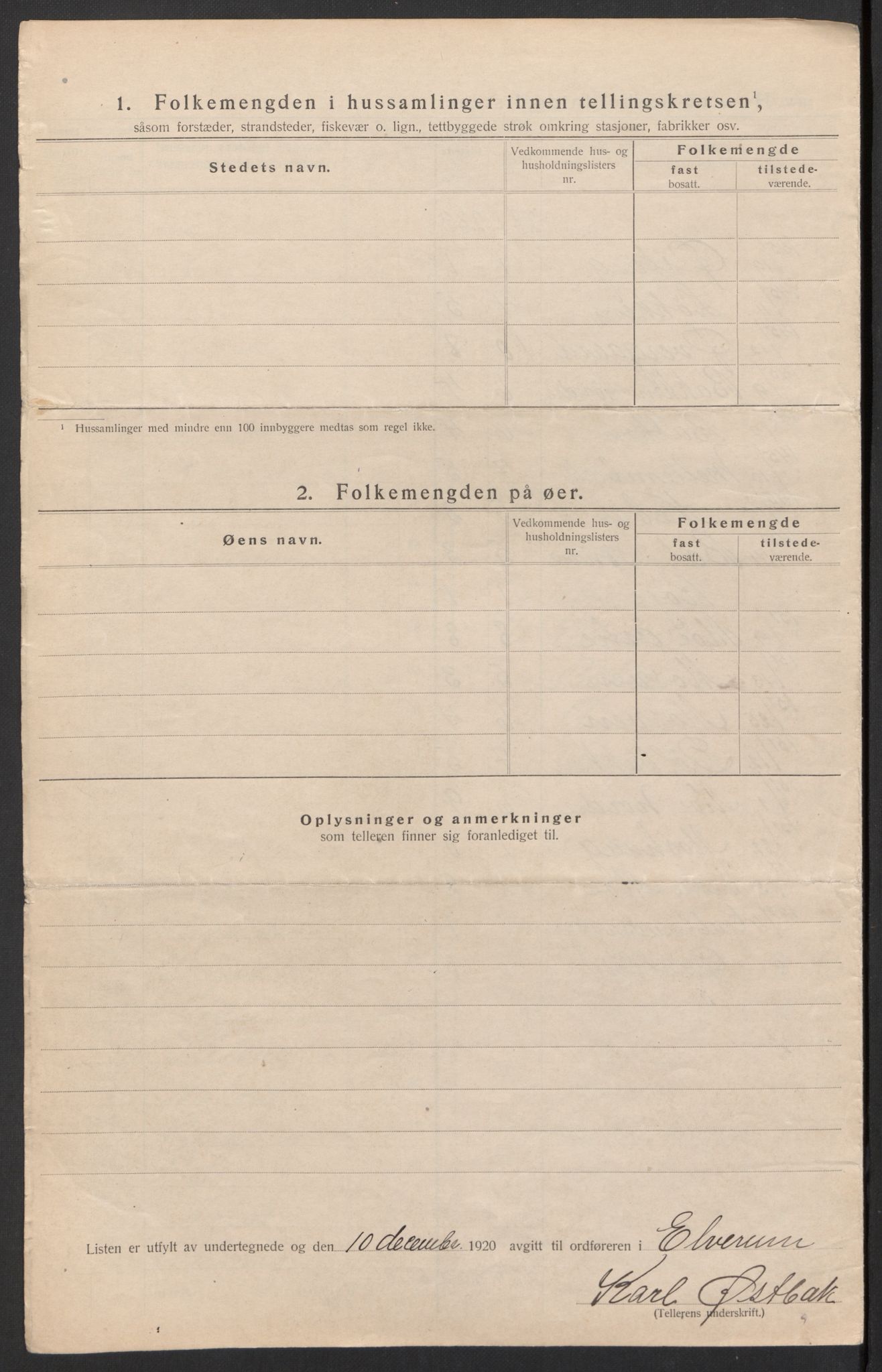 SAH, 1920 census for Elverum, 1920, p. 76