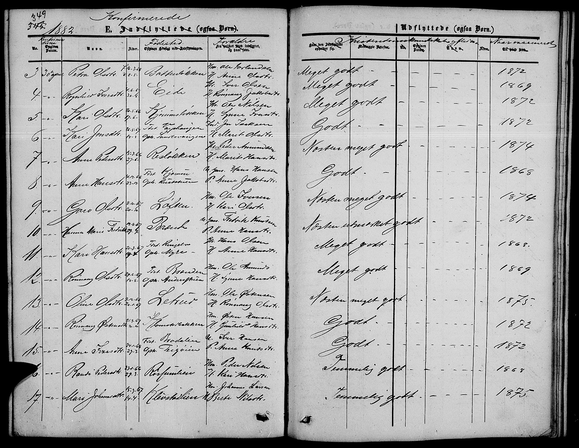 Nord-Fron prestekontor, SAH/PREST-080/H/Ha/Hab/L0003: Parish register (copy) no. 3, 1851-1886, p. 349