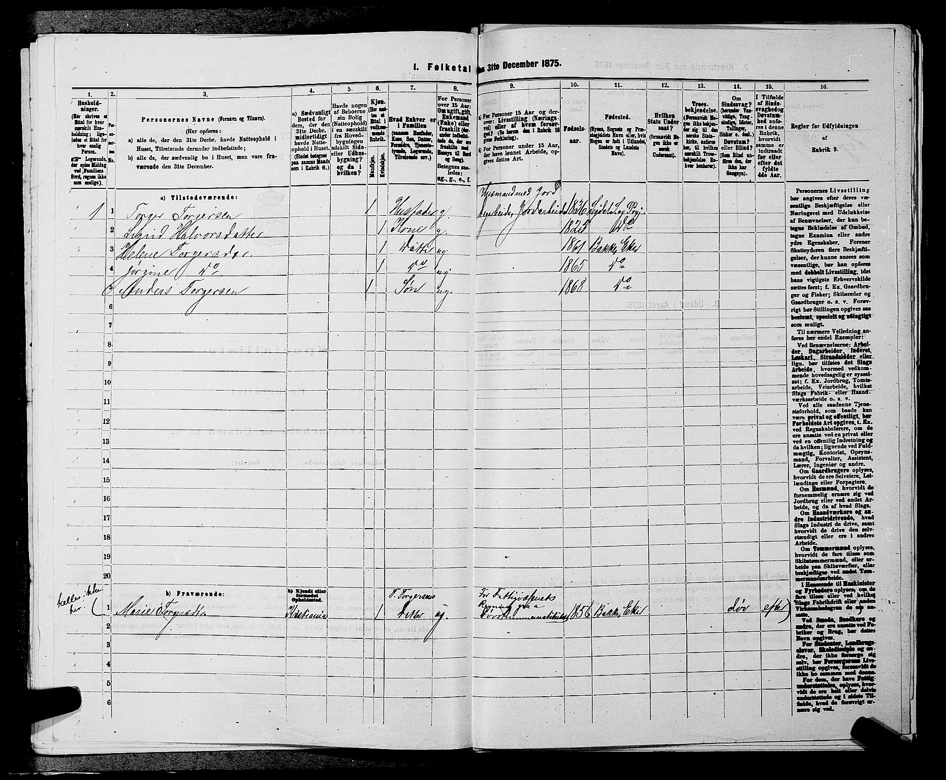 SAKO, 1875 census for 0624P Eiker, 1875, p. 4323