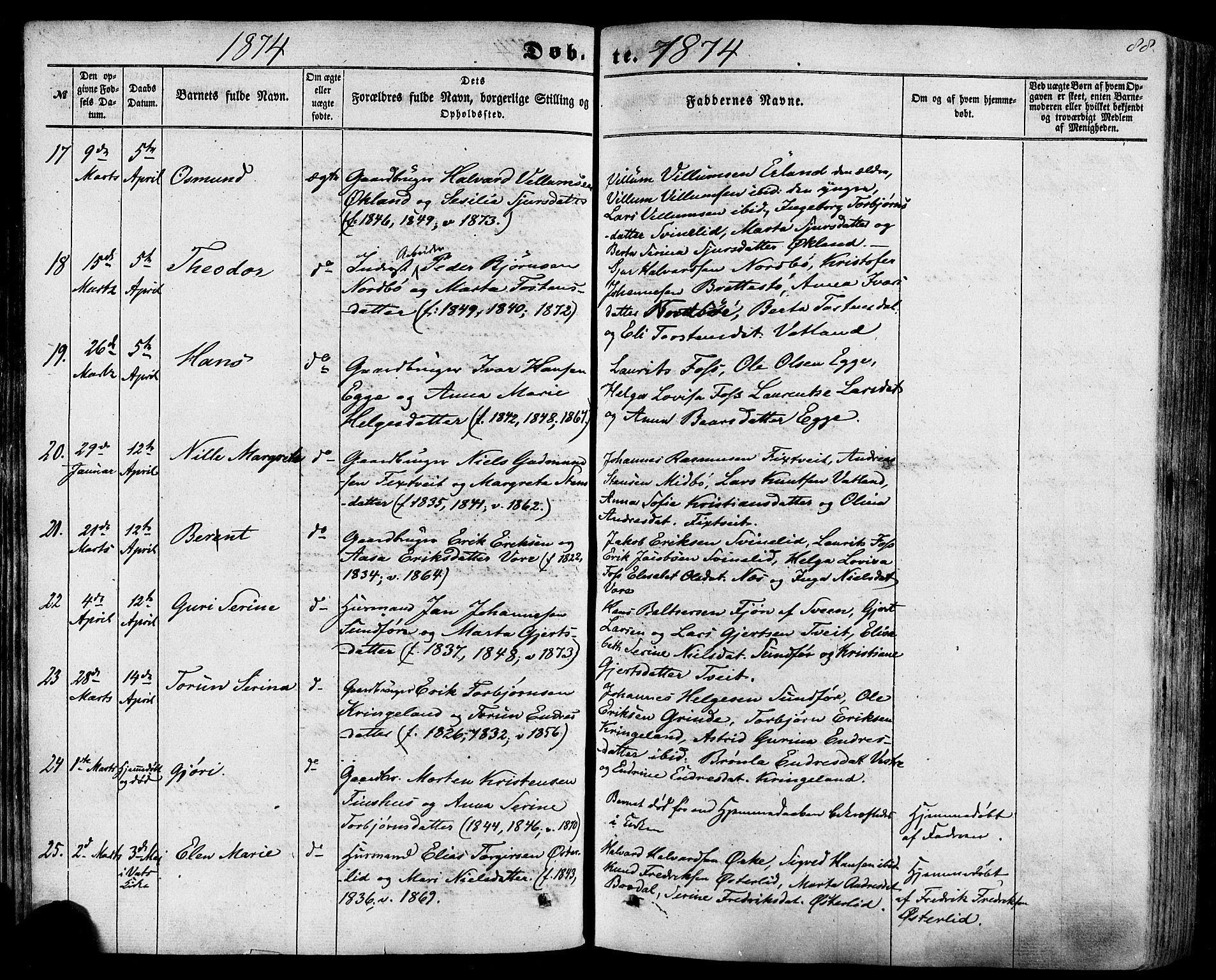 Skjold sokneprestkontor, AV/SAST-A-101847/H/Ha/Haa/L0008: Parish register (official) no. A 8, 1856-1882, p. 88