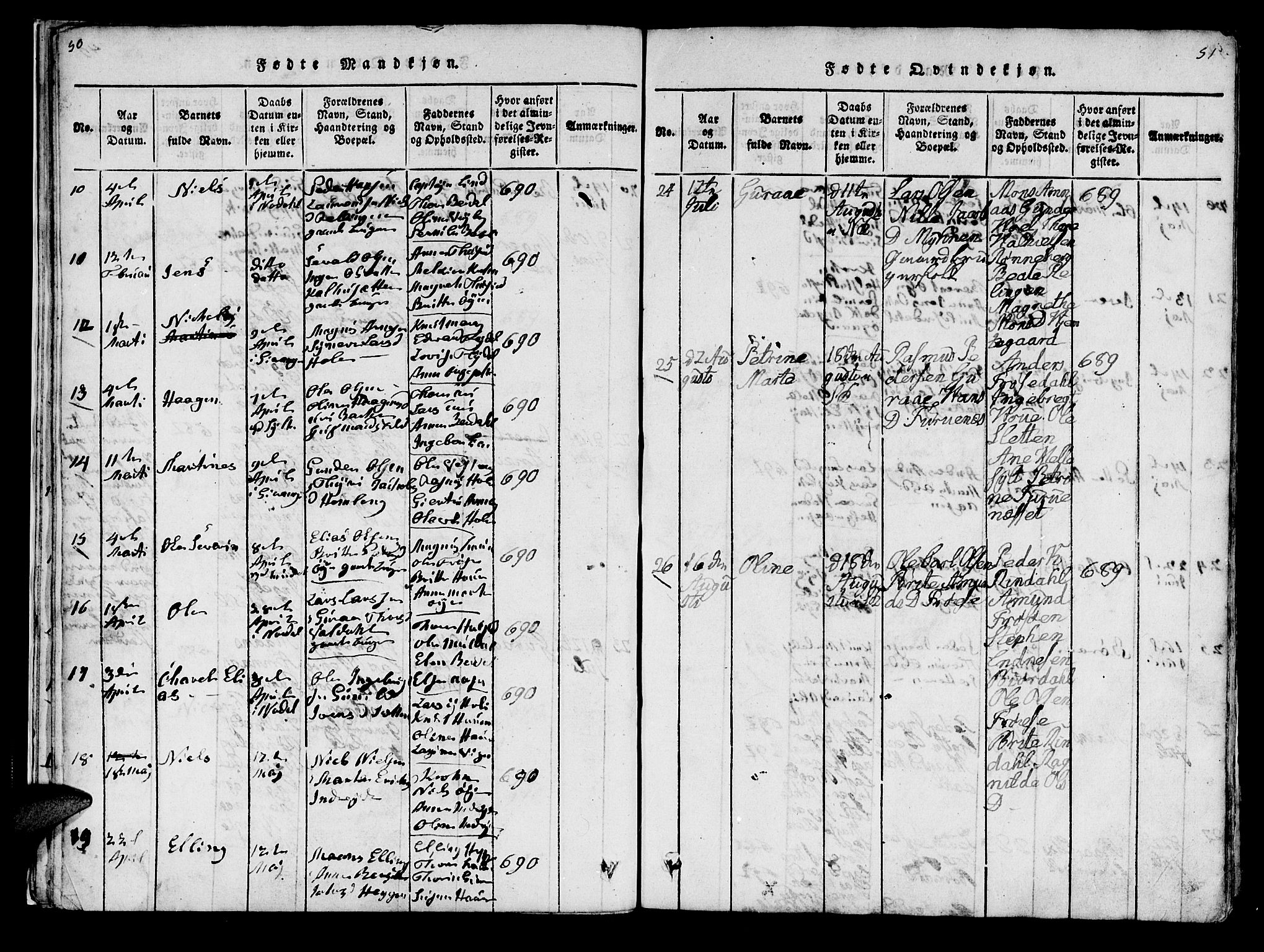 Ministerialprotokoller, klokkerbøker og fødselsregistre - Møre og Romsdal, SAT/A-1454/519/L0246: Parish register (official) no. 519A05, 1817-1834, p. 50-51