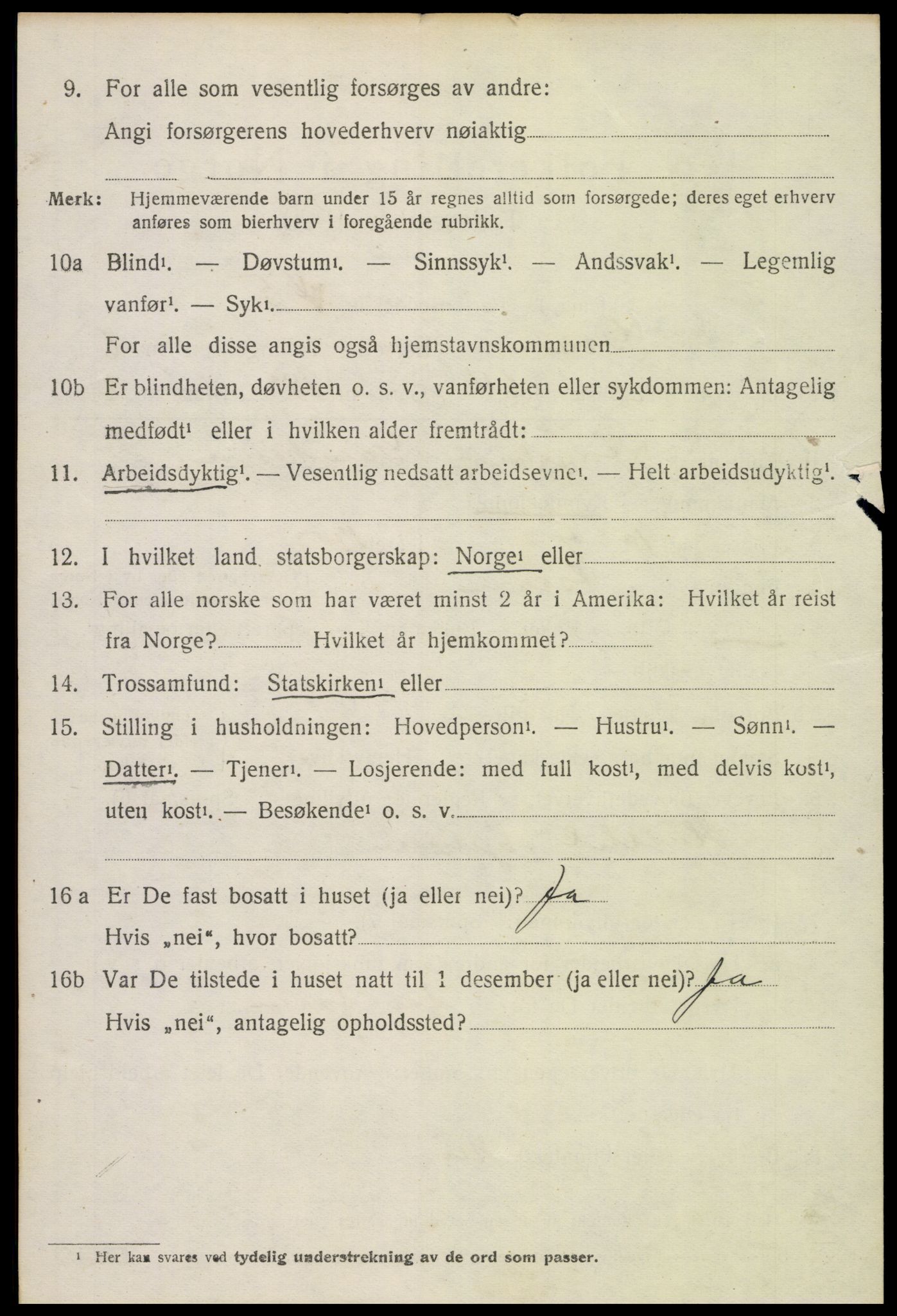 SAH, 1920 census for Gran, 1920, p. 9040