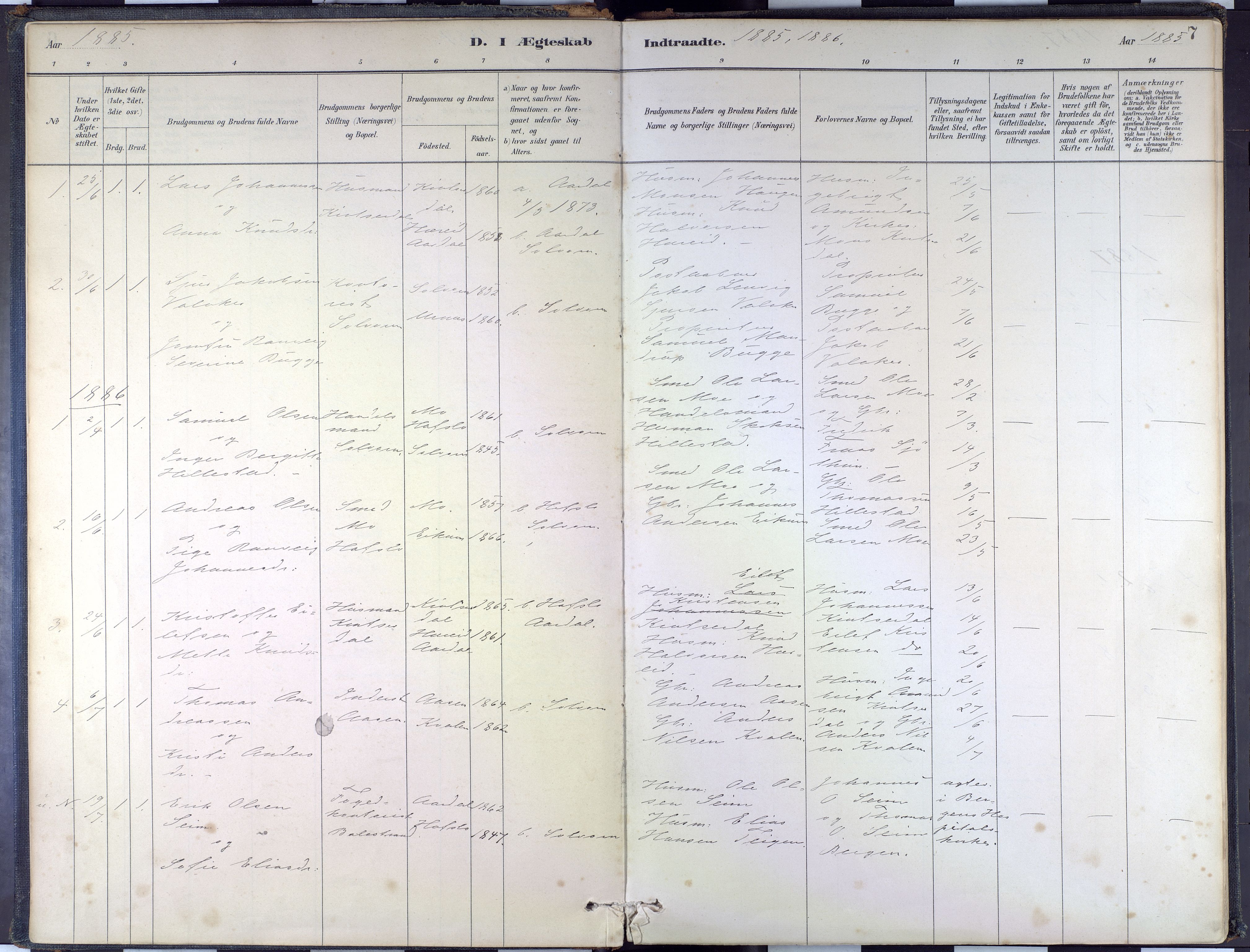 Hafslo sokneprestembete, AV/SAB-A-80301/H/Haa/Haac/L0003: Parish register (official) no. C 3, 1881-2004, p. 7