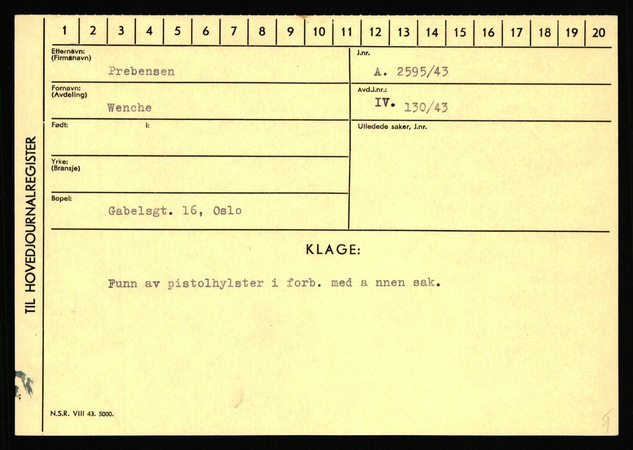 Statspolitiet - Hovedkontoret / Osloavdelingen, AV/RA-S-1329/C/Ca/L0012: Oanæs - Quistgaard	, 1943-1945, p. 4773