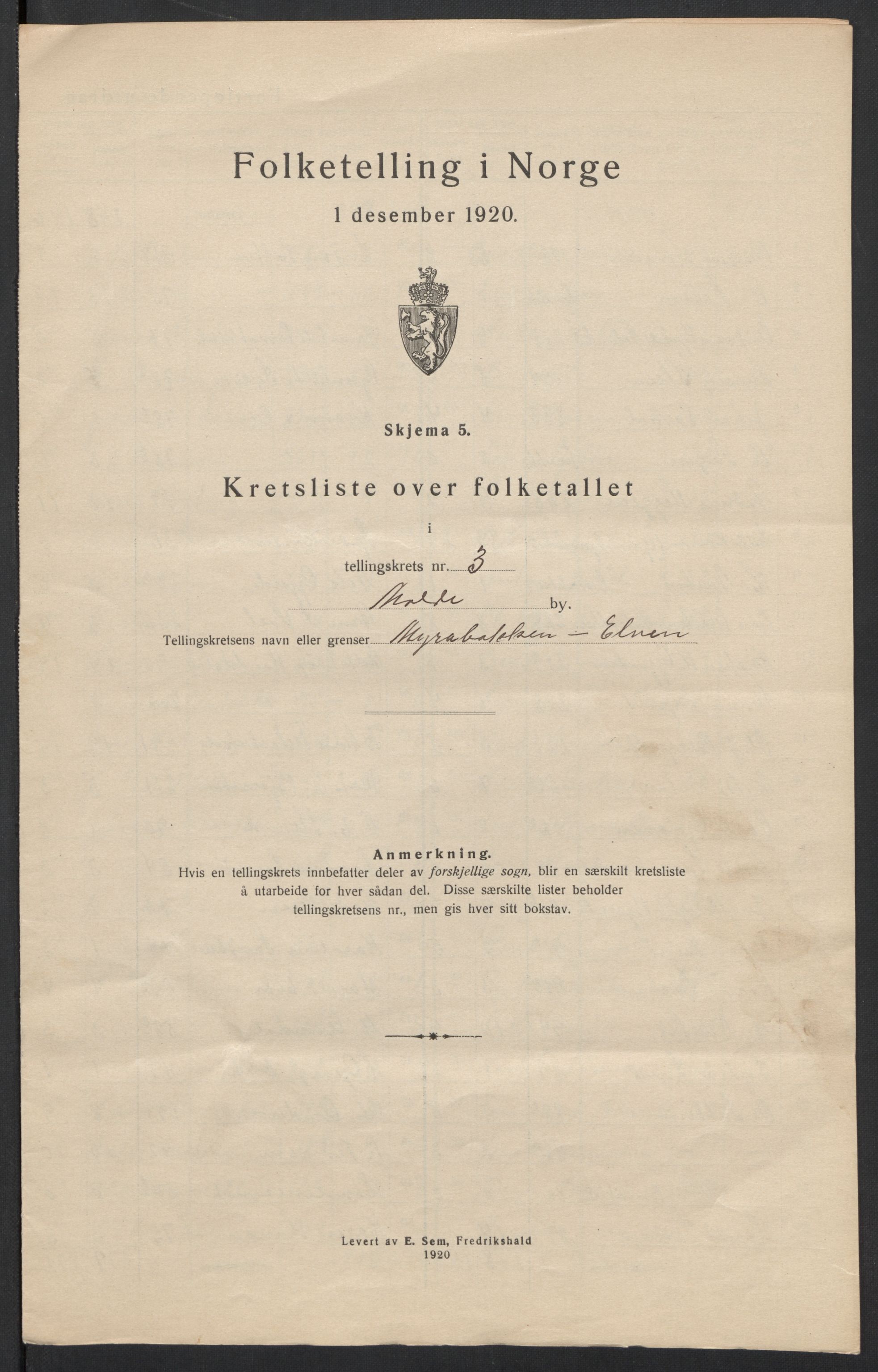 SAT, 1920 census for Molde, 1920, p. 12