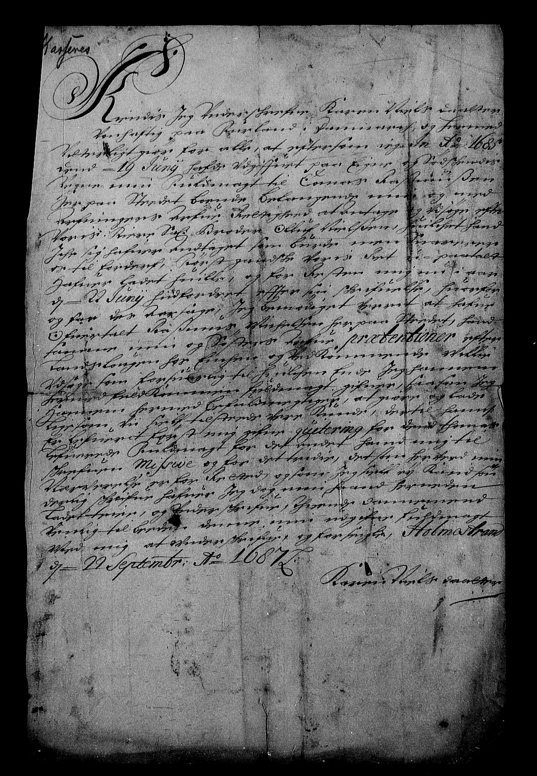 Stattholderembetet 1572-1771, RA/EA-2870/Af/L0002: Avskrifter av vedlegg til originale supplikker, nummerert i samsvar med supplikkbøkene, 1687-1689, p. 5