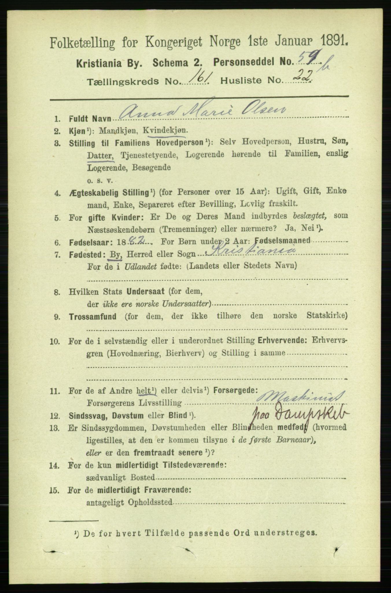 RA, 1891 census for 0301 Kristiania, 1891, p. 92359