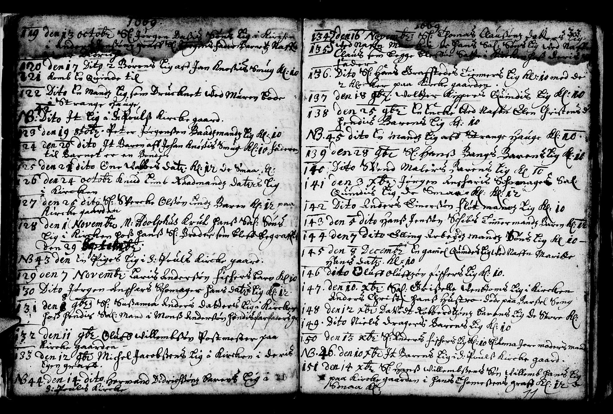 Nykirken Sokneprestembete, SAB/A-77101/H/Haa/L0001: Parish register (official) no. A 1, 1668-1820, p. 11