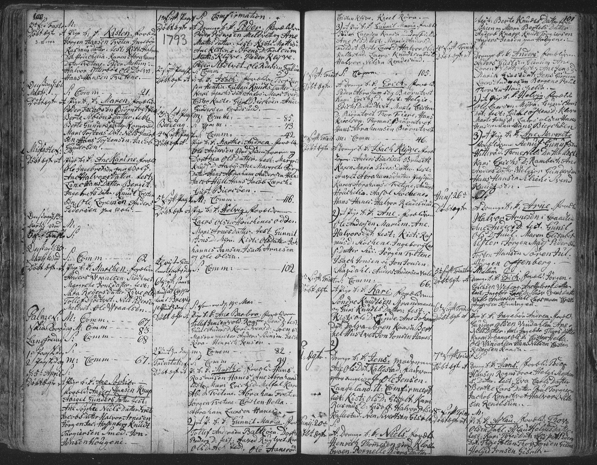 Solum kirkebøker, SAKO/A-306/F/Fa/L0003: Parish register (official) no. I 3, 1761-1814, p. 100-101
