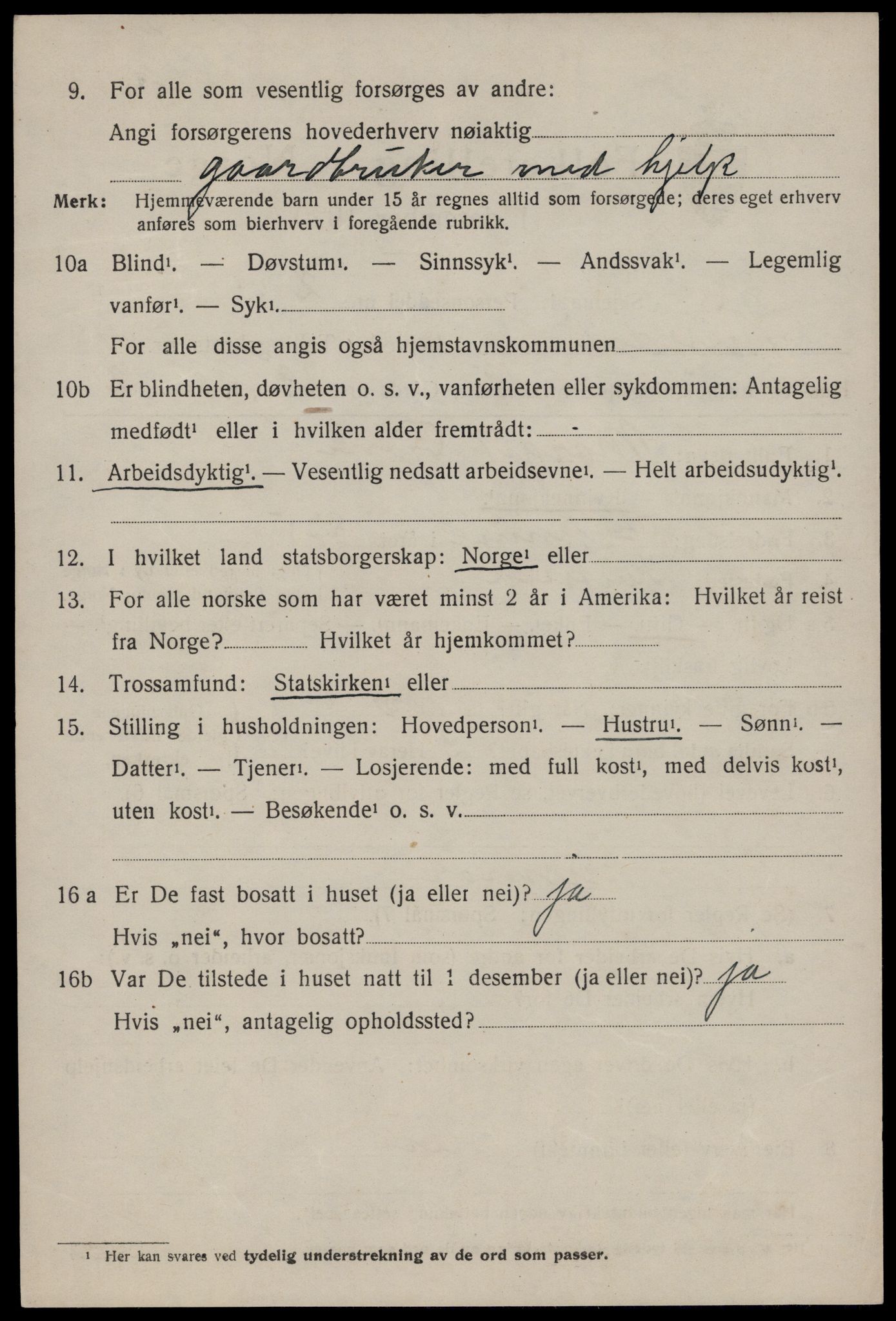 SAKO, 1920 census for Nissedal, 1920, p. 2000