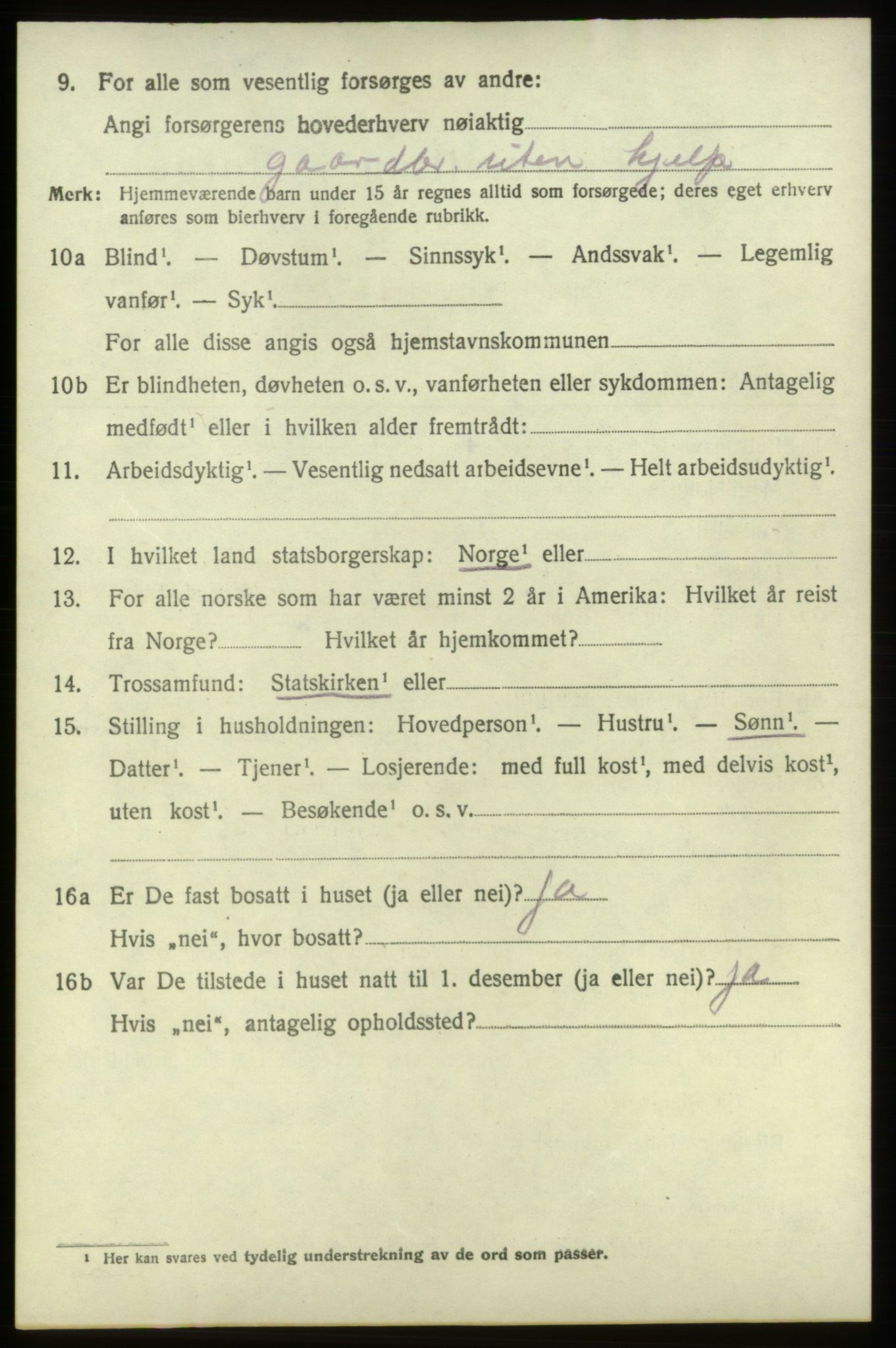 SAB, 1920 census for Stord, 1920, p. 4704