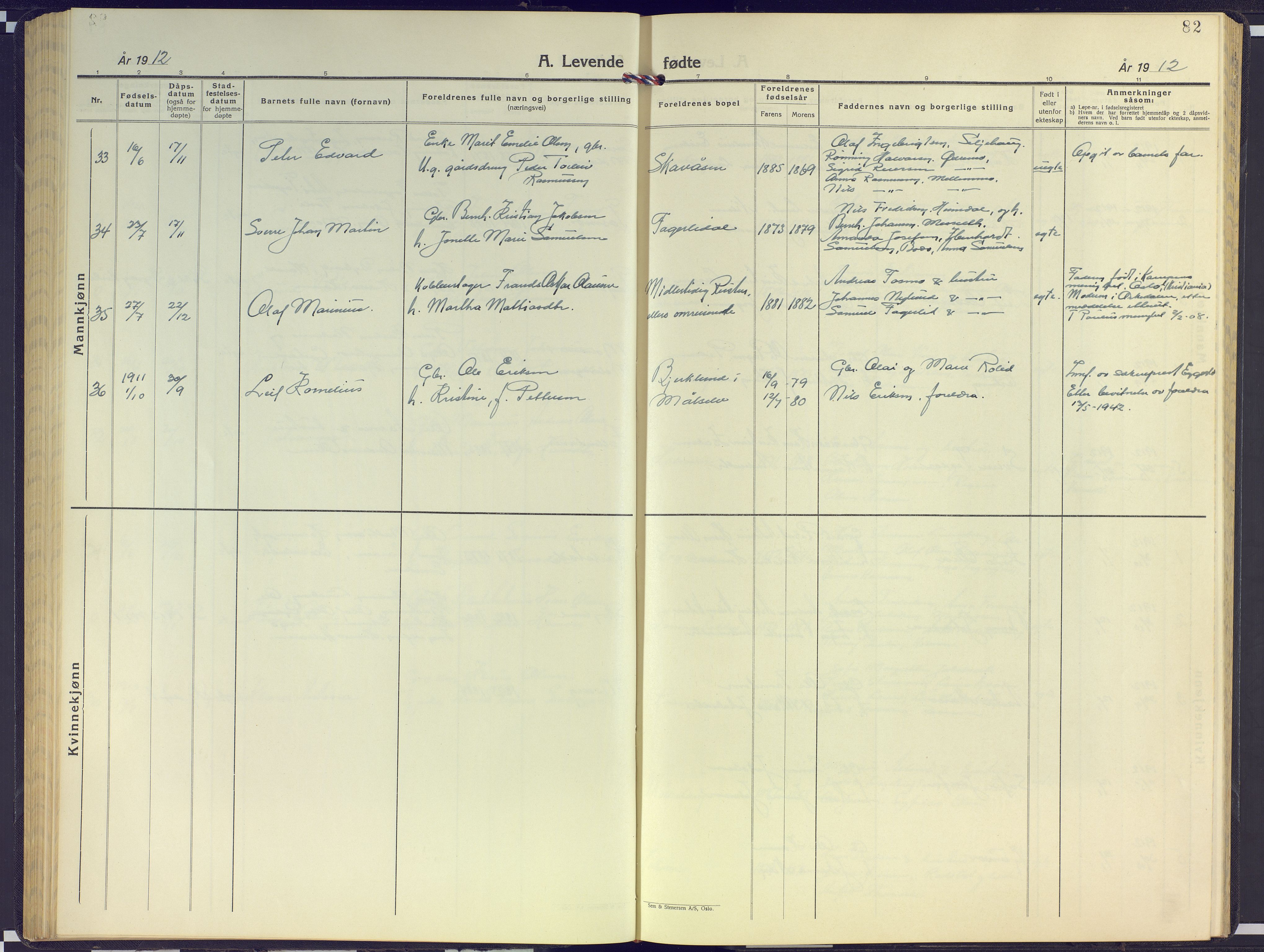 Målselv sokneprestembete, SATØ/S-1311/G/Ga/Gab/L0005klokker: Parish register (copy) no. 5, 1901-1932, p. 82