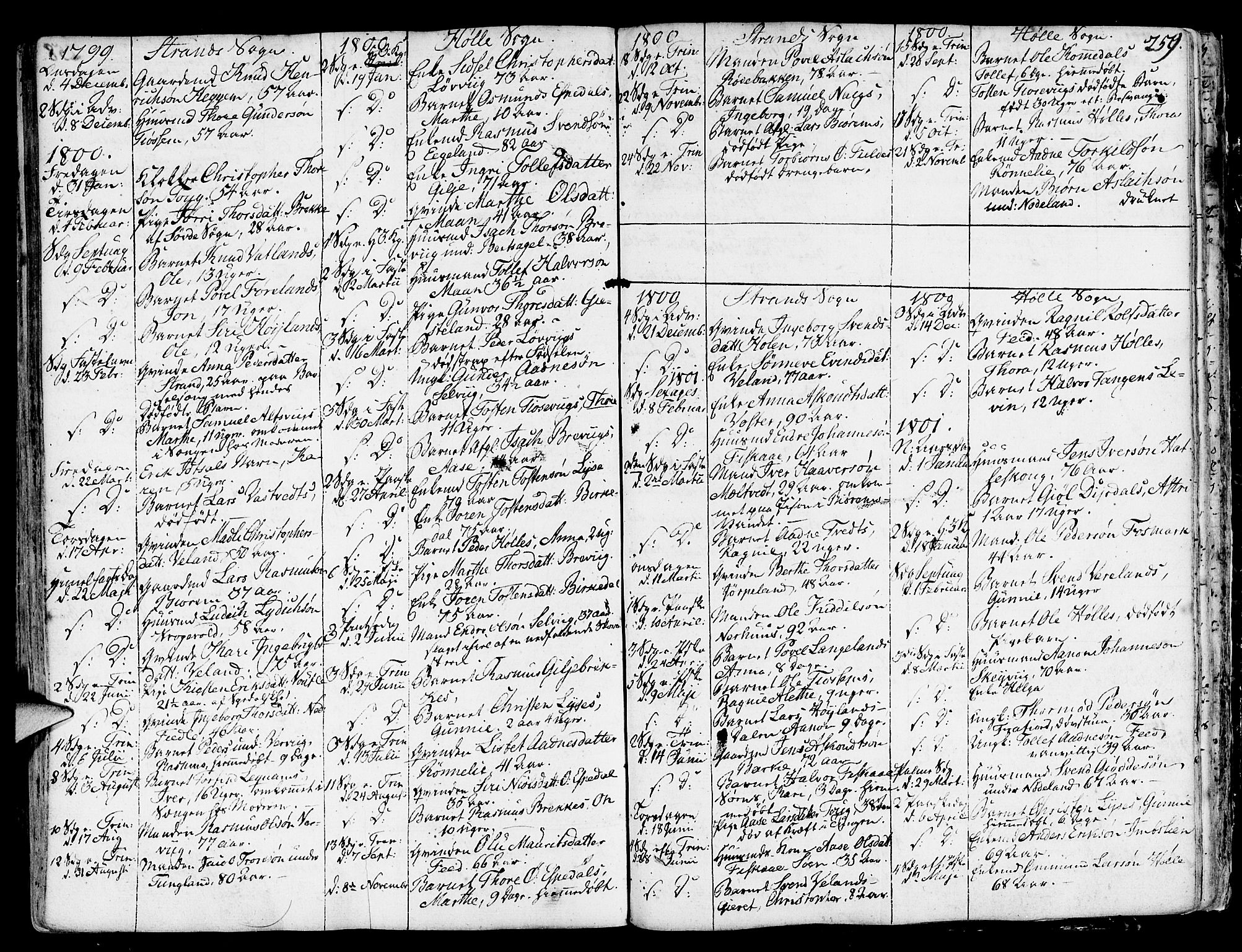 Strand sokneprestkontor, SAST/A-101828/H/Ha/Haa/L0003: Parish register (official) no. A 3, 1769-1816, p. 259