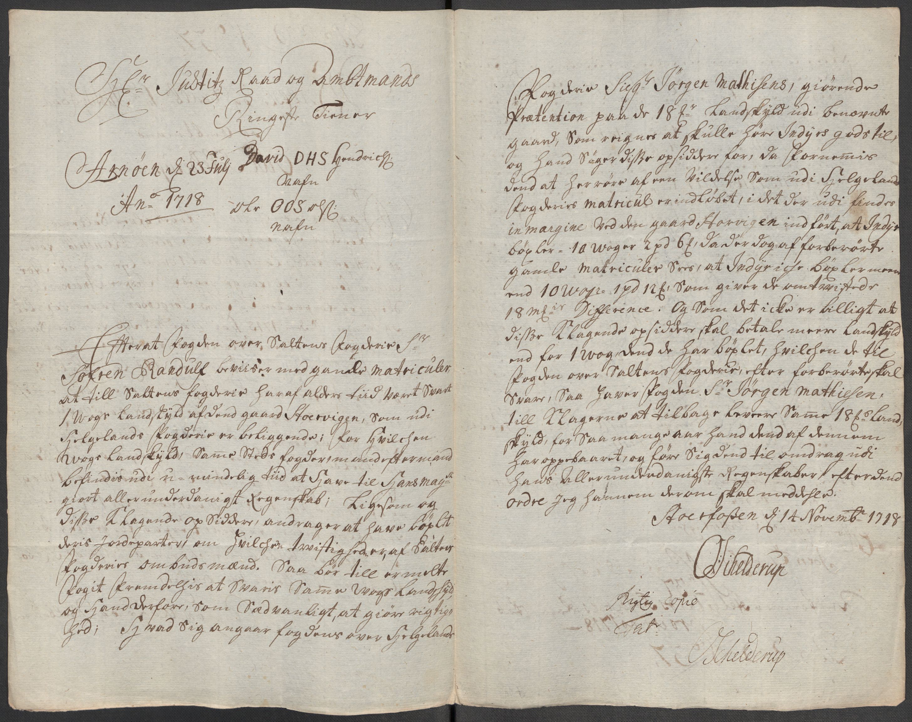 Rentekammeret inntil 1814, Reviderte regnskaper, Fogderegnskap, RA/EA-4092/R65/L4516: Fogderegnskap Helgeland, 1718, p. 266