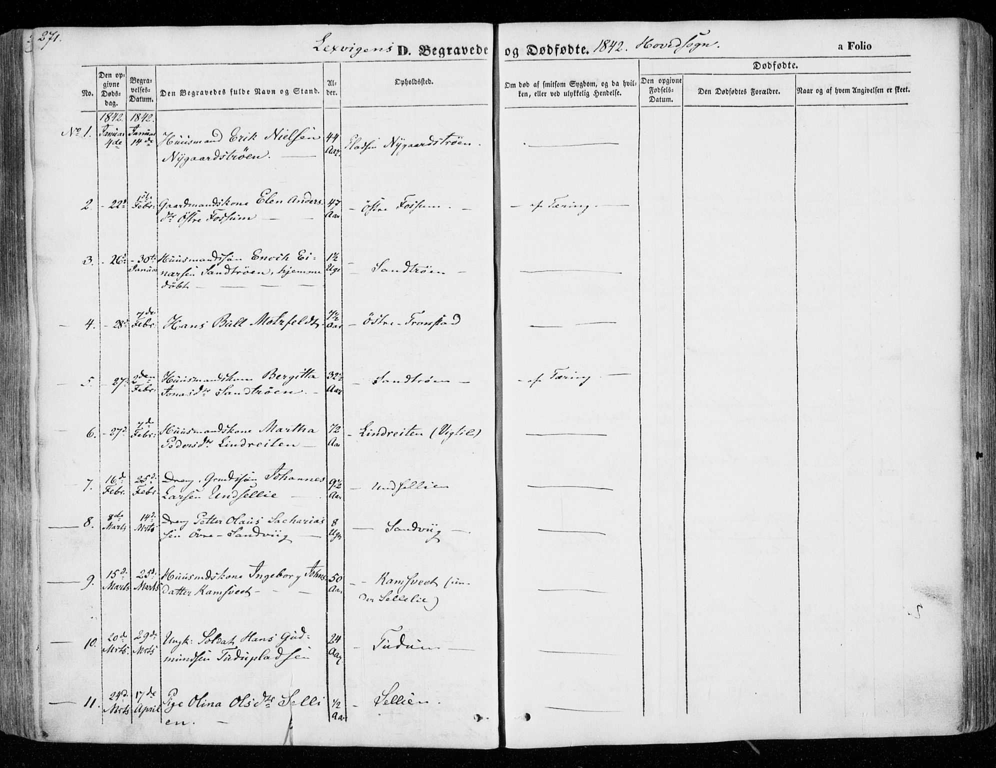 Ministerialprotokoller, klokkerbøker og fødselsregistre - Nord-Trøndelag, SAT/A-1458/701/L0007: Parish register (official) no. 701A07 /1, 1842-1854, p. 271