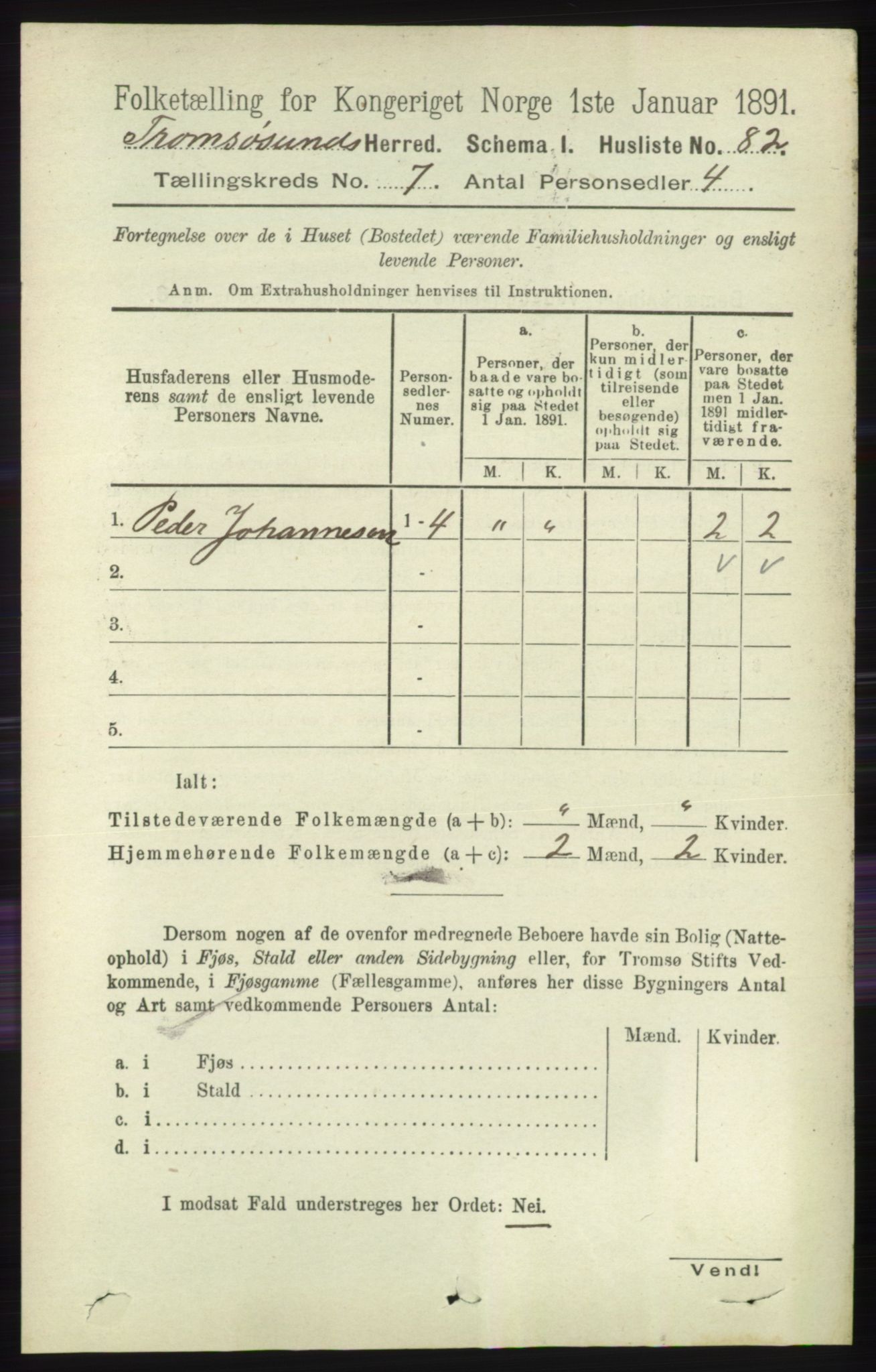 RA, 1891 census for 1934 Tromsøysund, 1891, p. 3715