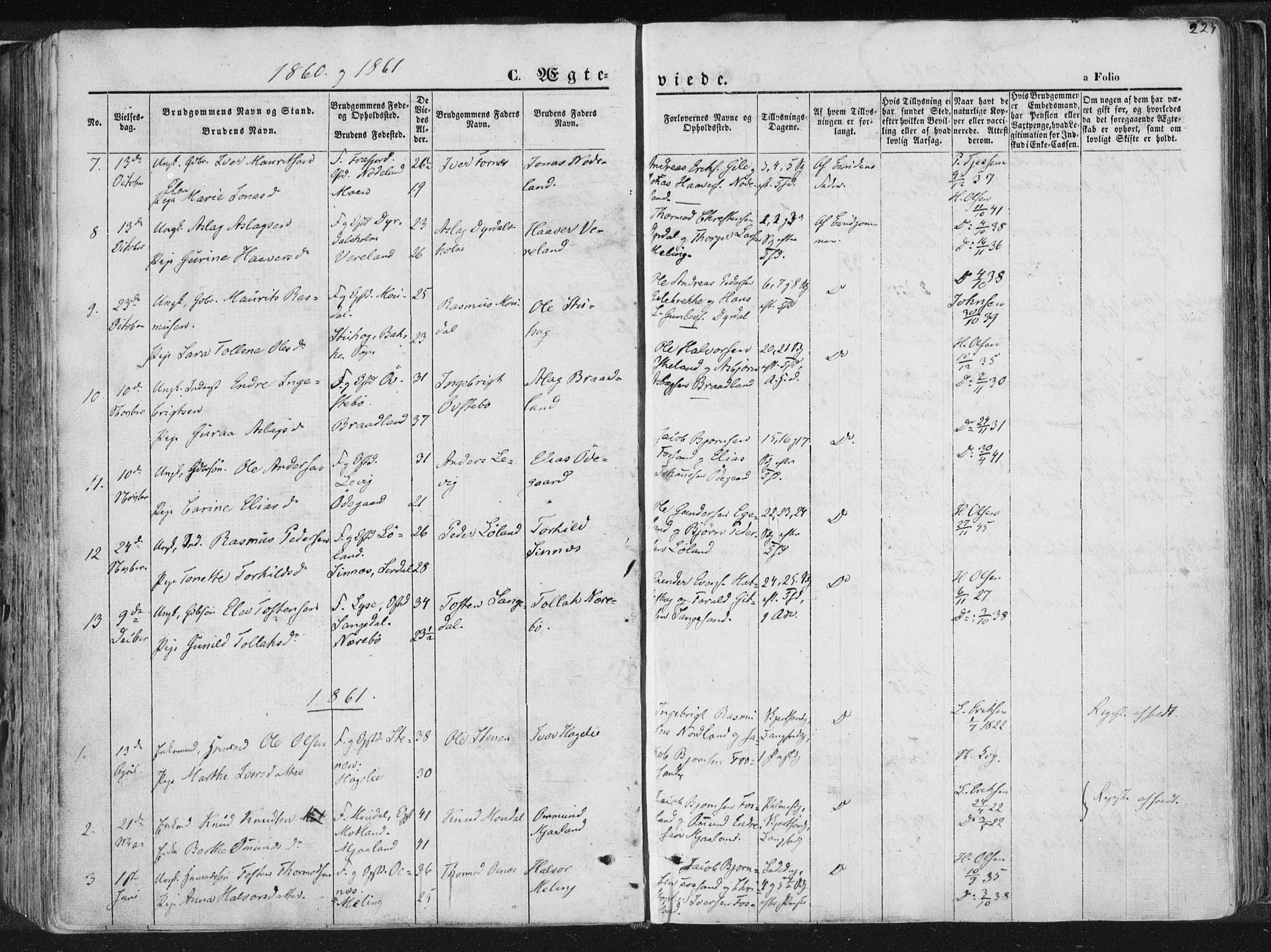 Høgsfjord sokneprestkontor, SAST/A-101624/H/Ha/Haa/L0001: Parish register (official) no. A 1, 1854-1875, p. 224