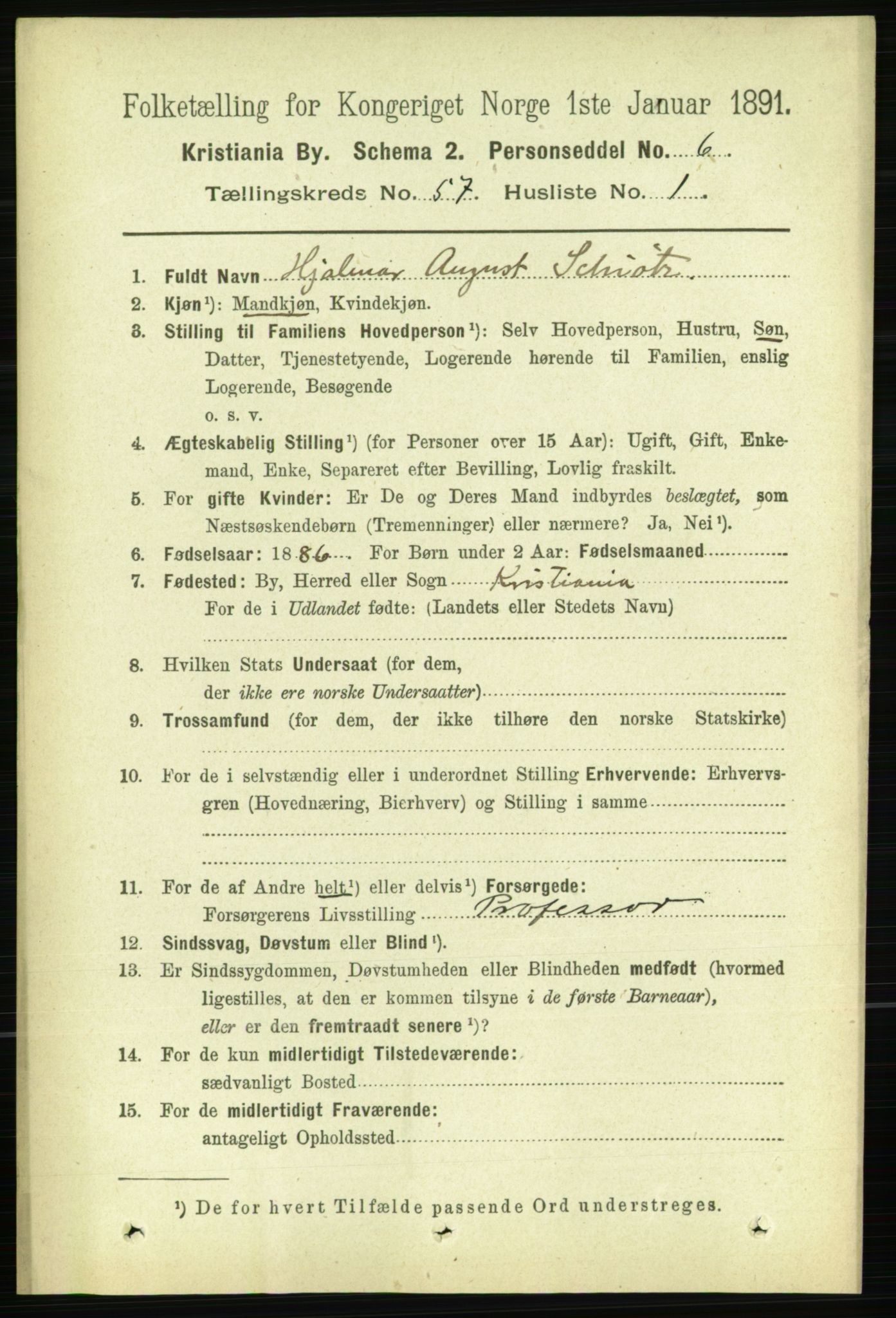 RA, 1891 census for 0301 Kristiania, 1891, p. 30444