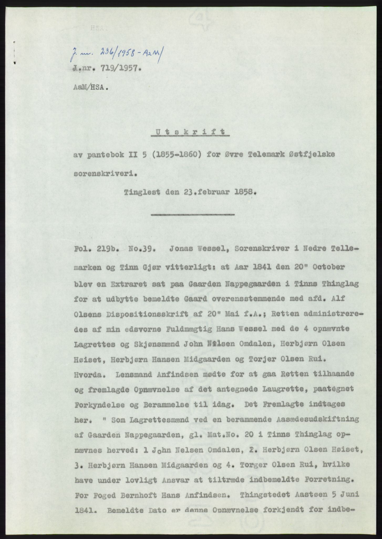 Statsarkivet i Kongsberg, SAKO/A-0001, 1957, p. 342