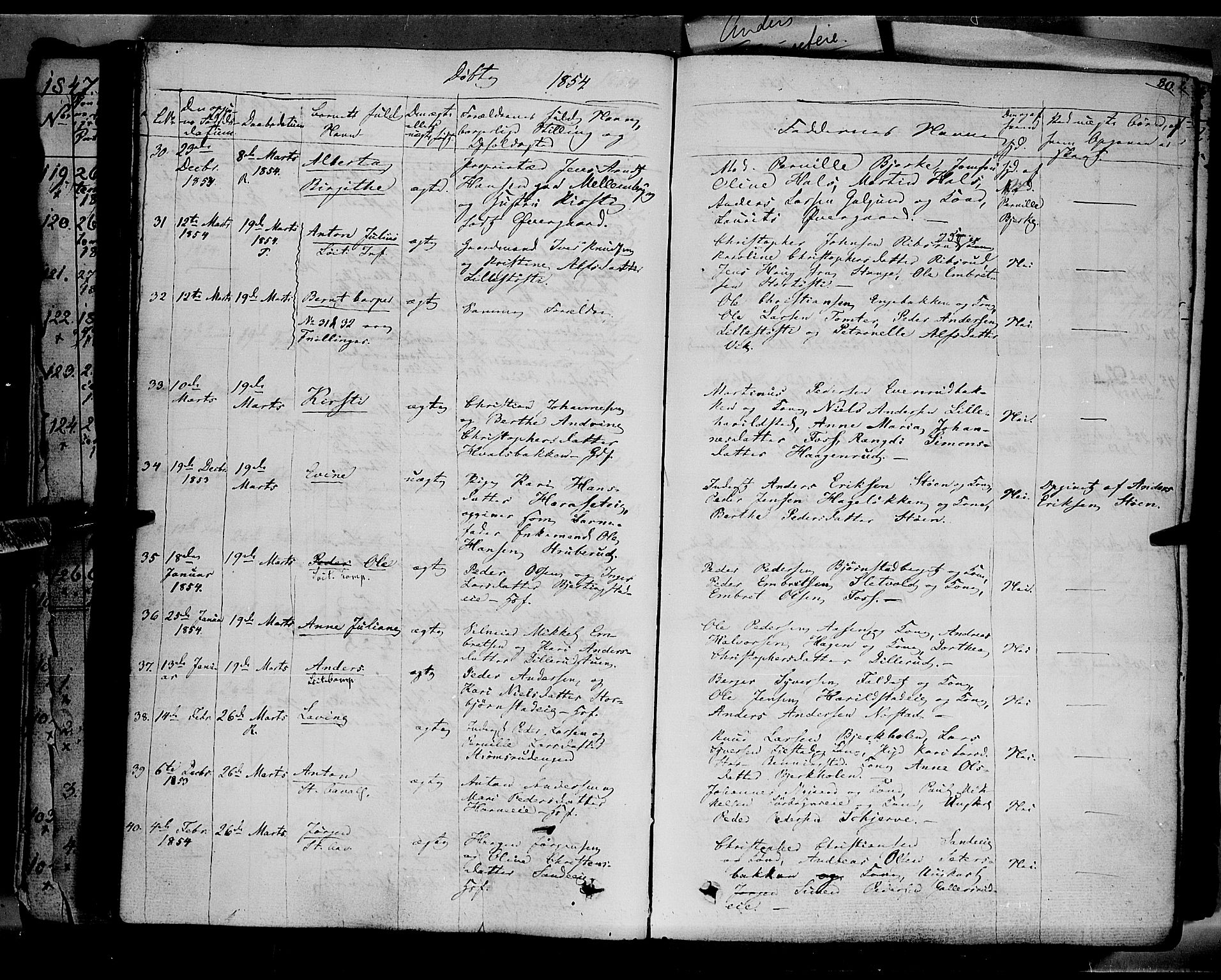 Romedal prestekontor, AV/SAH-PREST-004/K/L0004: Parish register (official) no. 4, 1847-1861, p. 80