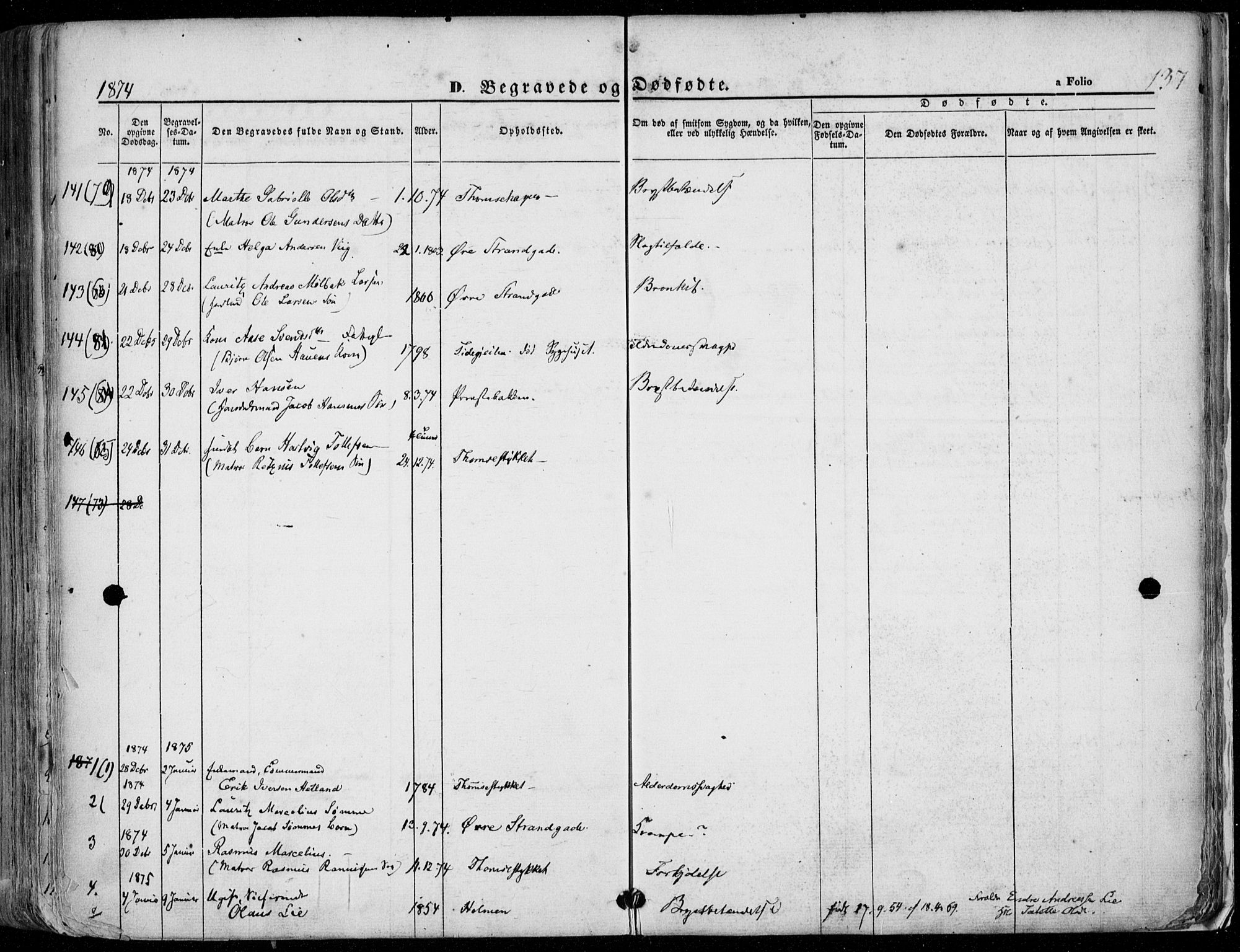 Domkirken sokneprestkontor, AV/SAST-A-101812/001/30/30BA/L0020: Parish register (official) no. A 19, 1858-1877, p. 137