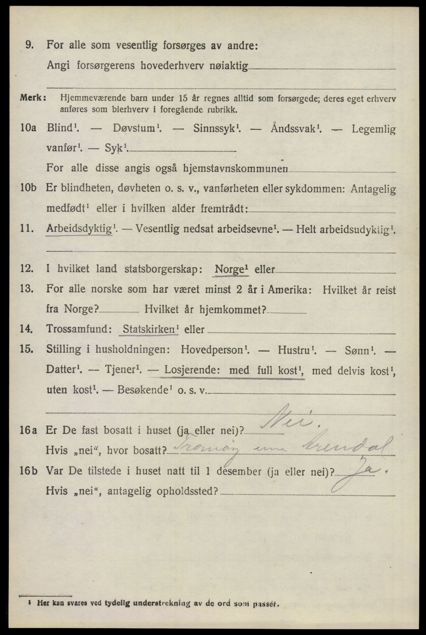 SAO, 1920 census for Asker, 1920, p. 8815