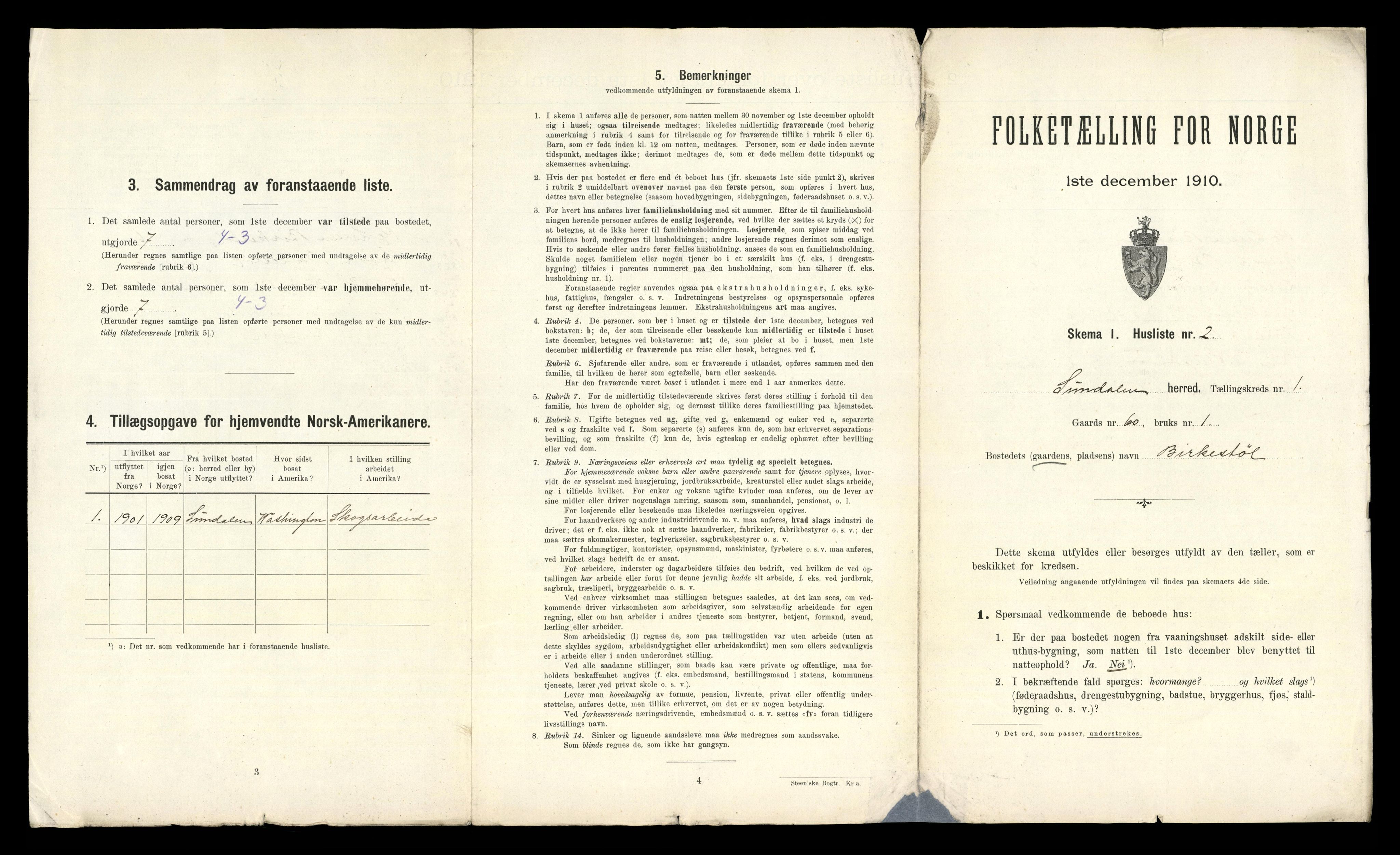 RA, 1910 census for Sunndal, 1910, p. 37