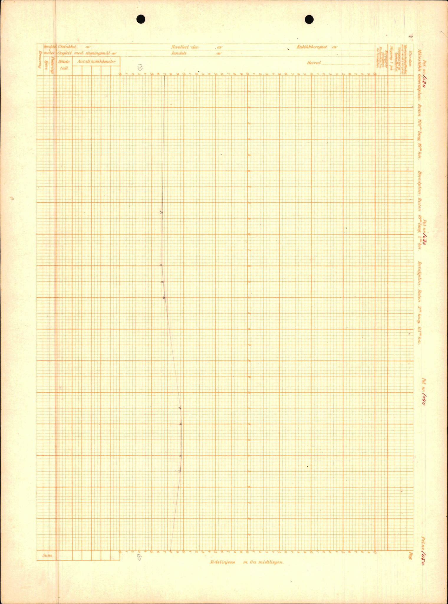 Statens vegvesen, Sogn og Fjordane vegkontor, AV/SAB-A-5301/6/H/H15/H15D/L0007/0001: Profilar / Moskog - Gaular Grense, 1938-1944, p. 23
