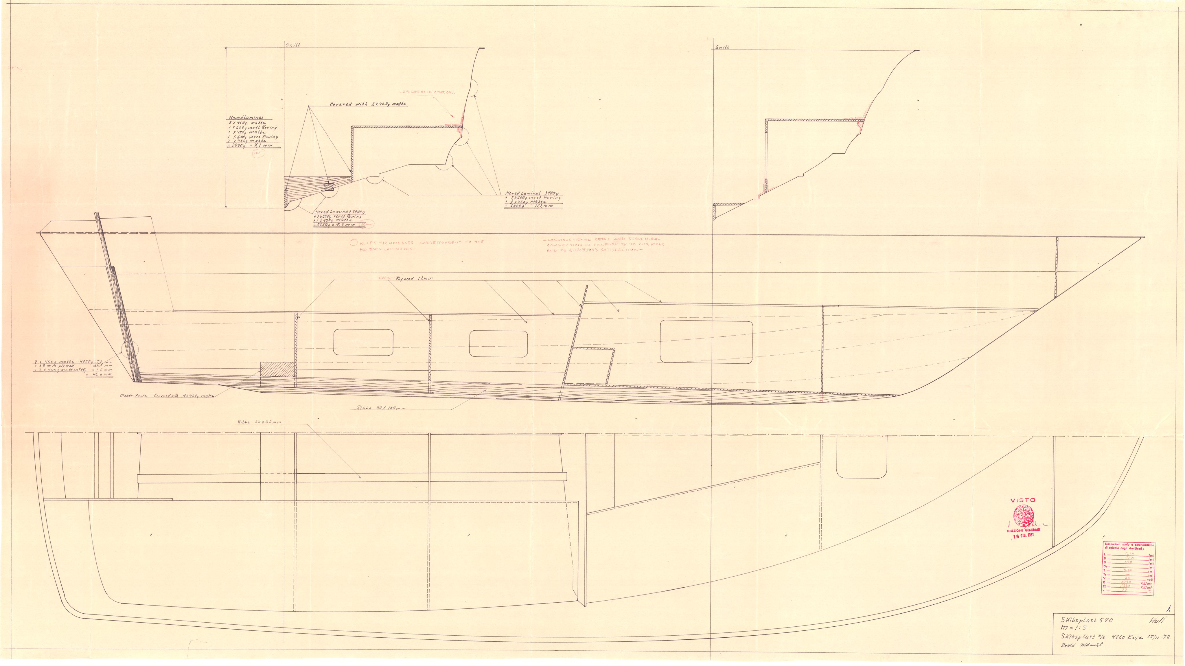 Skibsplast, AAKS/PA-2968/01/T/T02/L0021: 14-15-18-19-670 Godkjenning tegn, 1969-1980