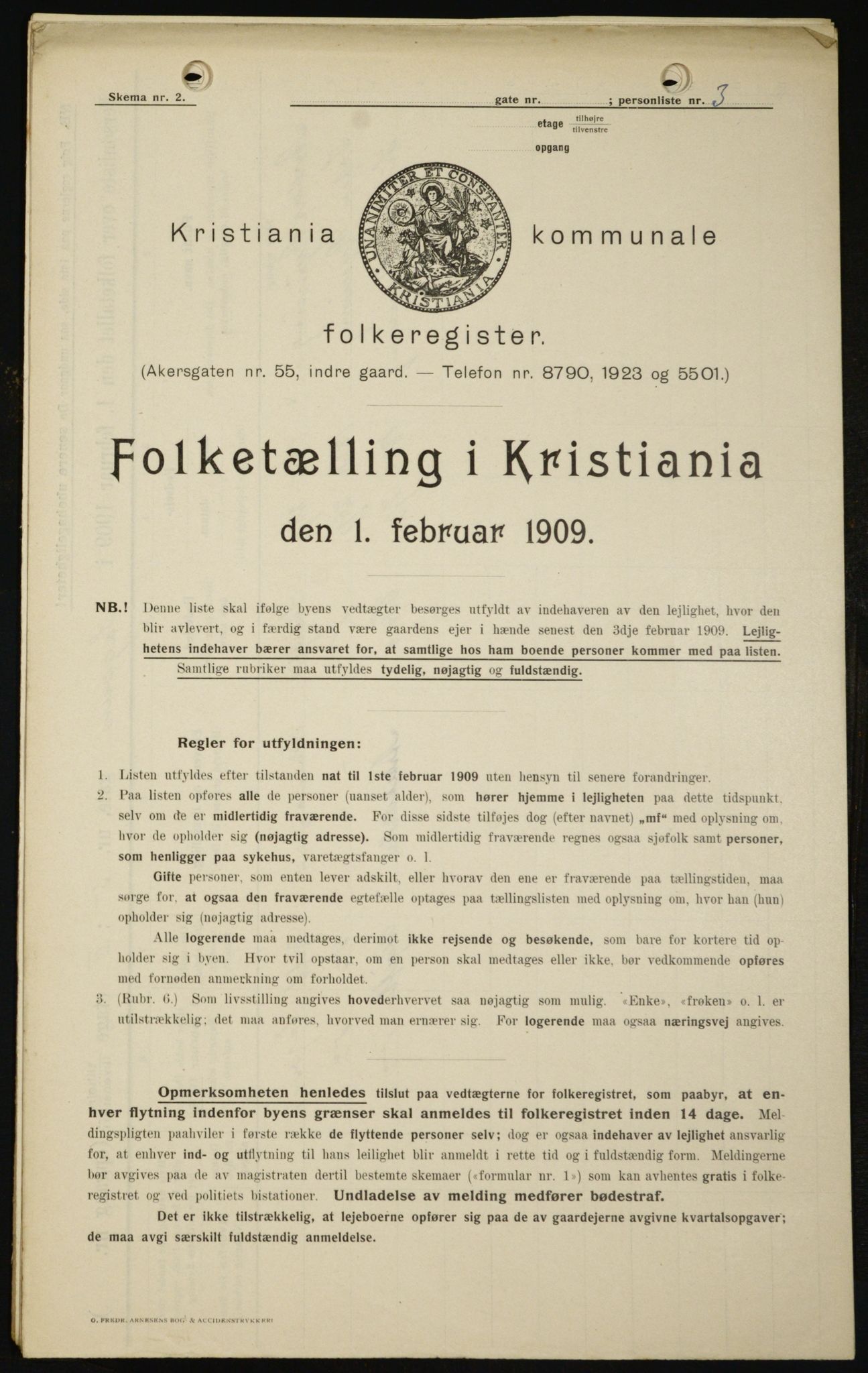 OBA, Municipal Census 1909 for Kristiania, 1909, p. 78599