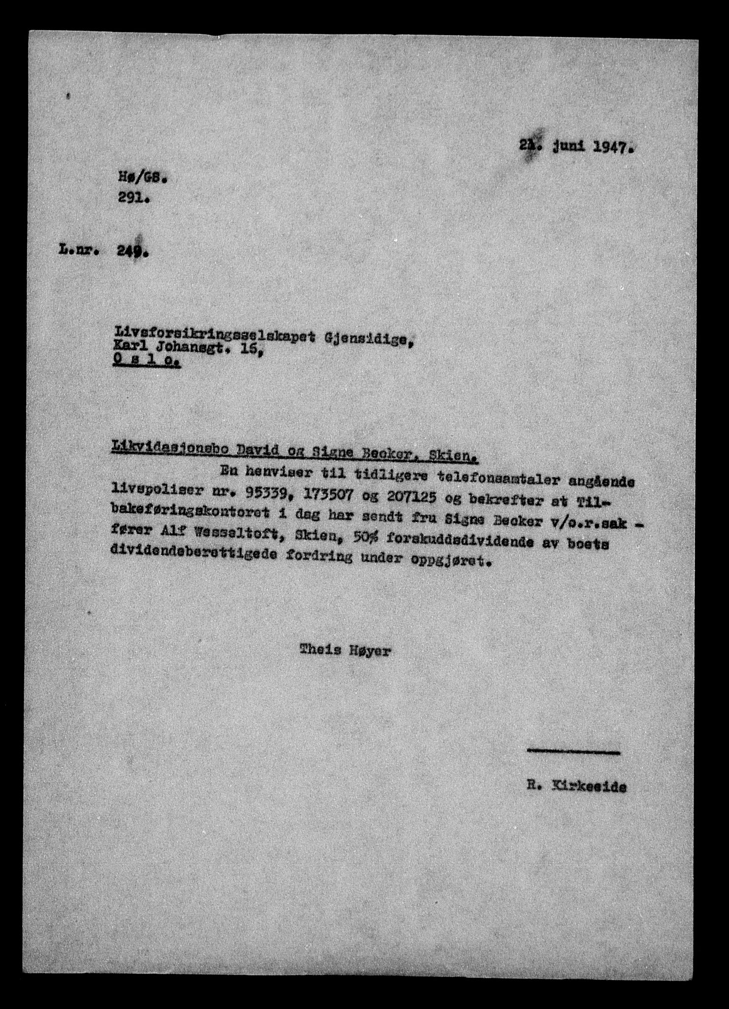 Justisdepartementet, Tilbakeføringskontoret for inndratte formuer, AV/RA-S-1564/H/Hc/Hcd/L0989: --, 1945-1947, p. 440