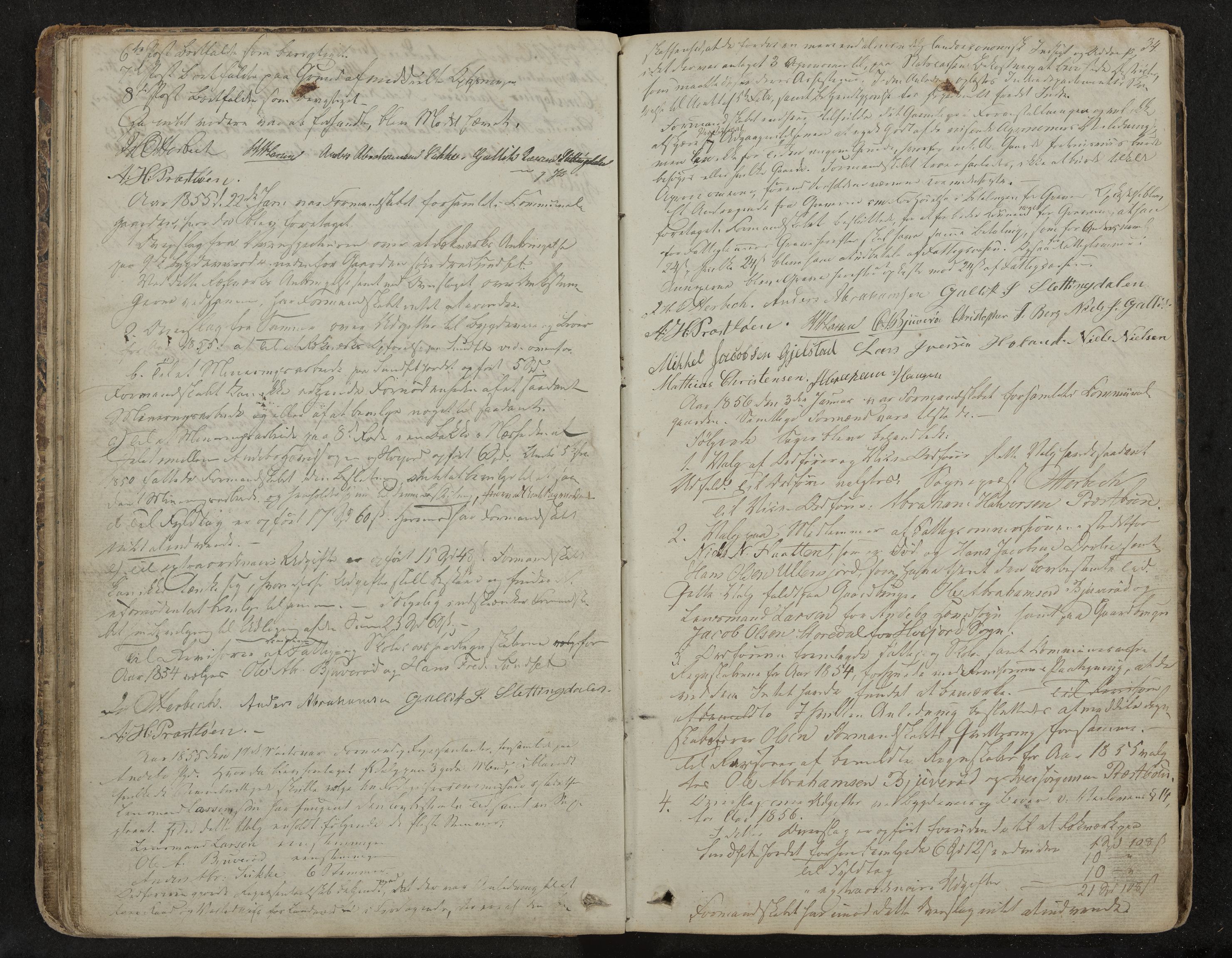 Andebu formannskap og sentraladministrasjon, IKAK/0719021-1/A/Aa/L0001: Møtebok med register, 1837-1869, p. 34
