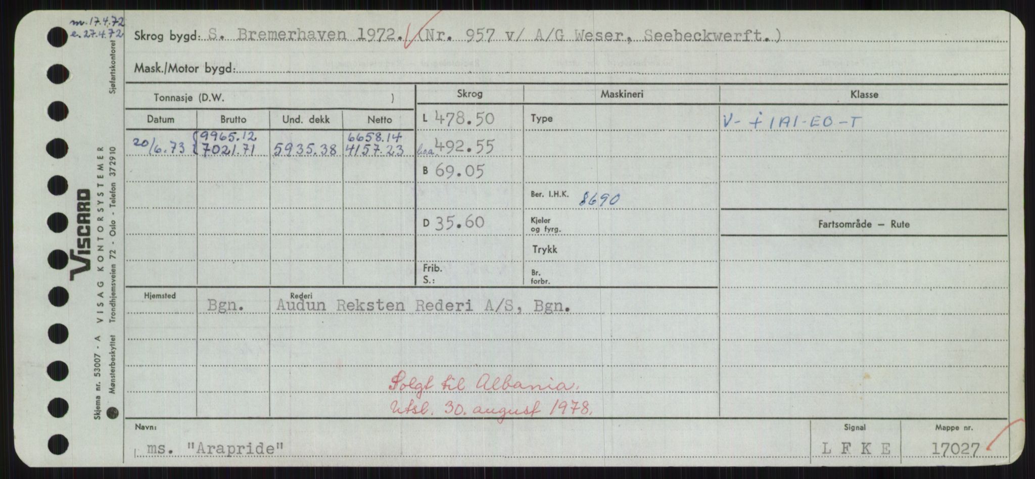 Sjøfartsdirektoratet med forløpere, Skipsmålingen, RA/S-1627/H/Hd/L0002: Fartøy, Apa-Axe, p. 37