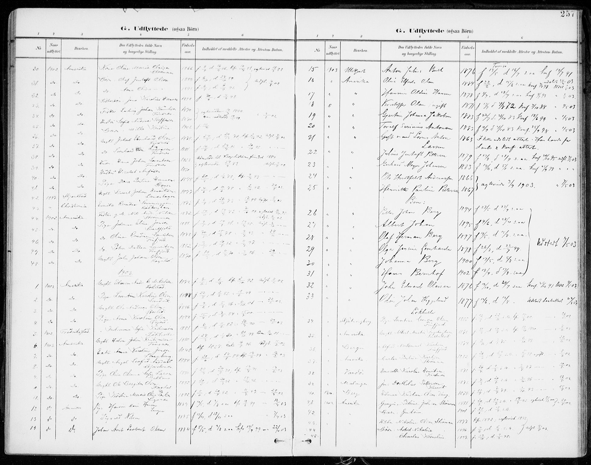 Lenvik sokneprestembete, SATØ/S-1310/H/Ha/Haa/L0014kirke: Parish register (official) no. 14, 1899-1909, p. 257