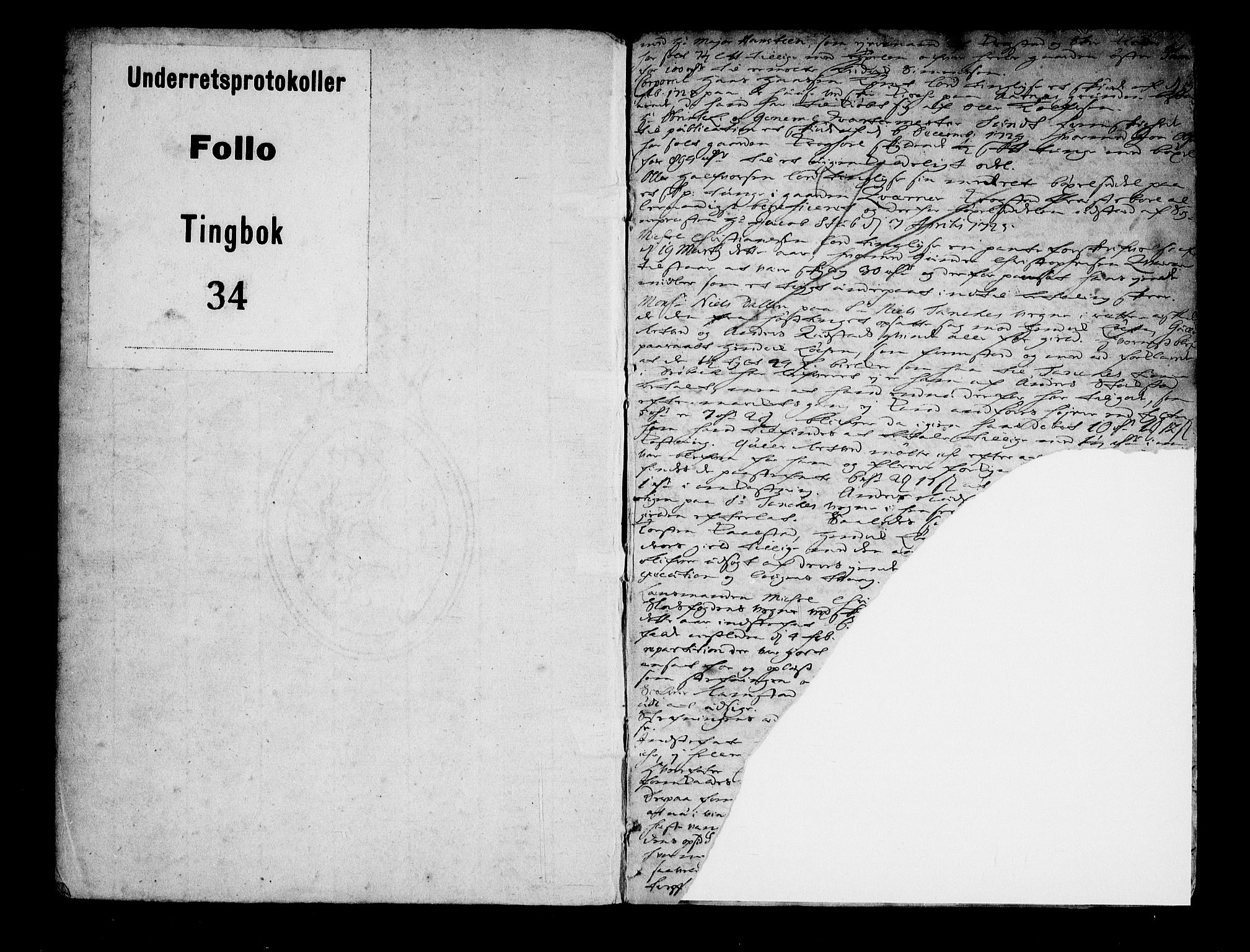Follo sorenskriveri, SAO/A-10274/F/Fb/Fba/L0034: Tingbok, 1725-1729, p. 2a