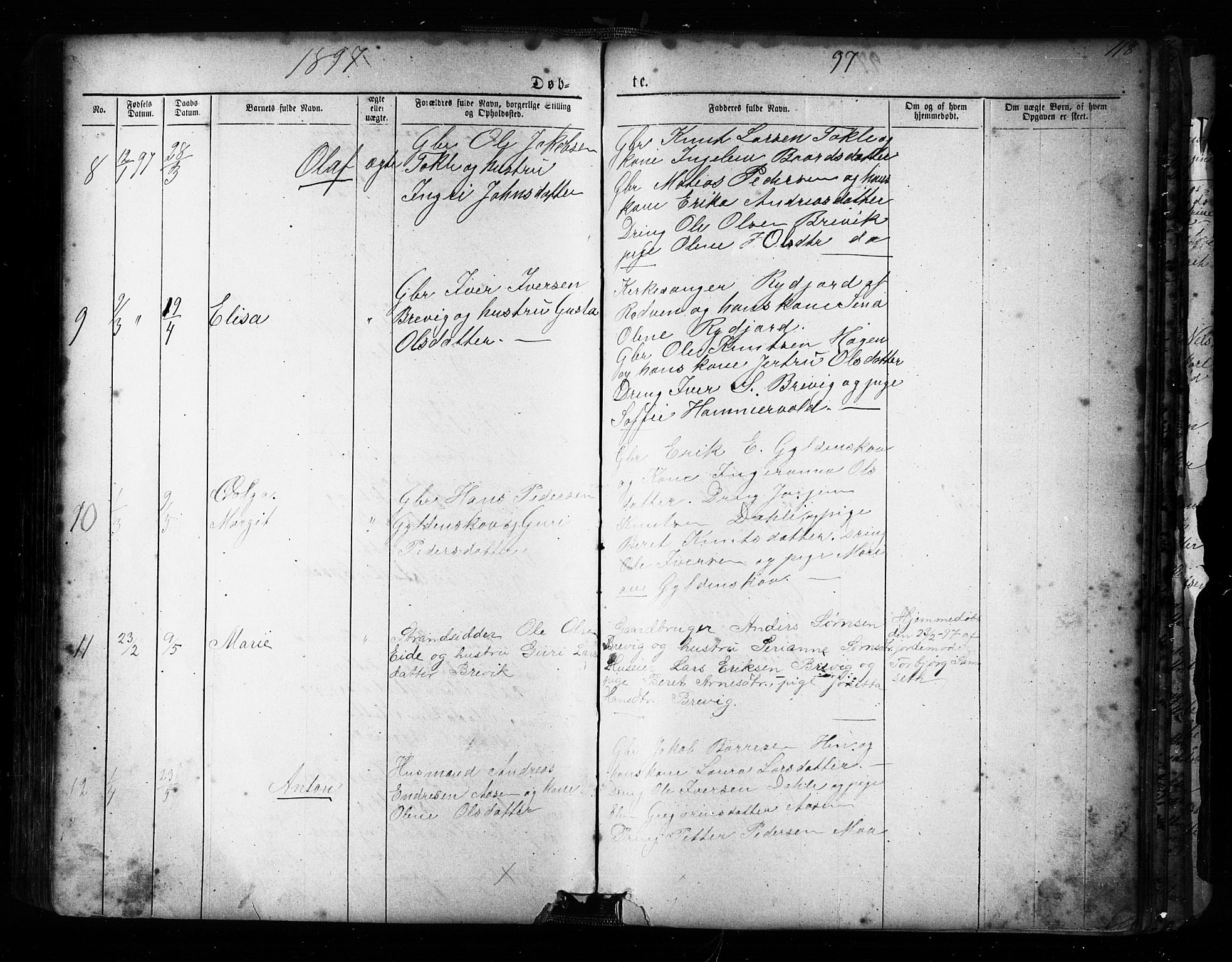 Ministerialprotokoller, klokkerbøker og fødselsregistre - Møre og Romsdal, AV/SAT-A-1454/545/L0588: Parish register (copy) no. 545C02, 1867-1902, p. 118