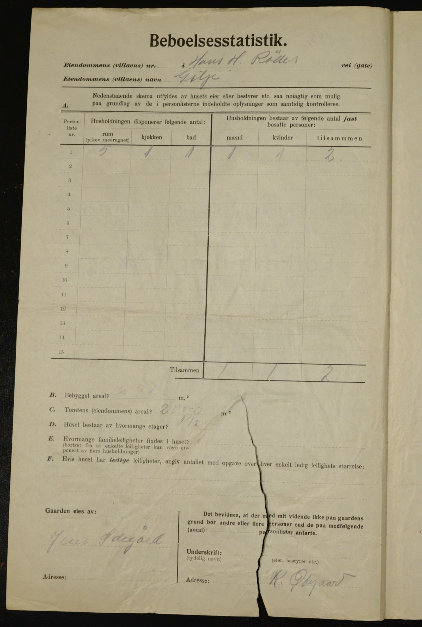 , Municipal Census 1923 for Aker, 1923, p. 39323