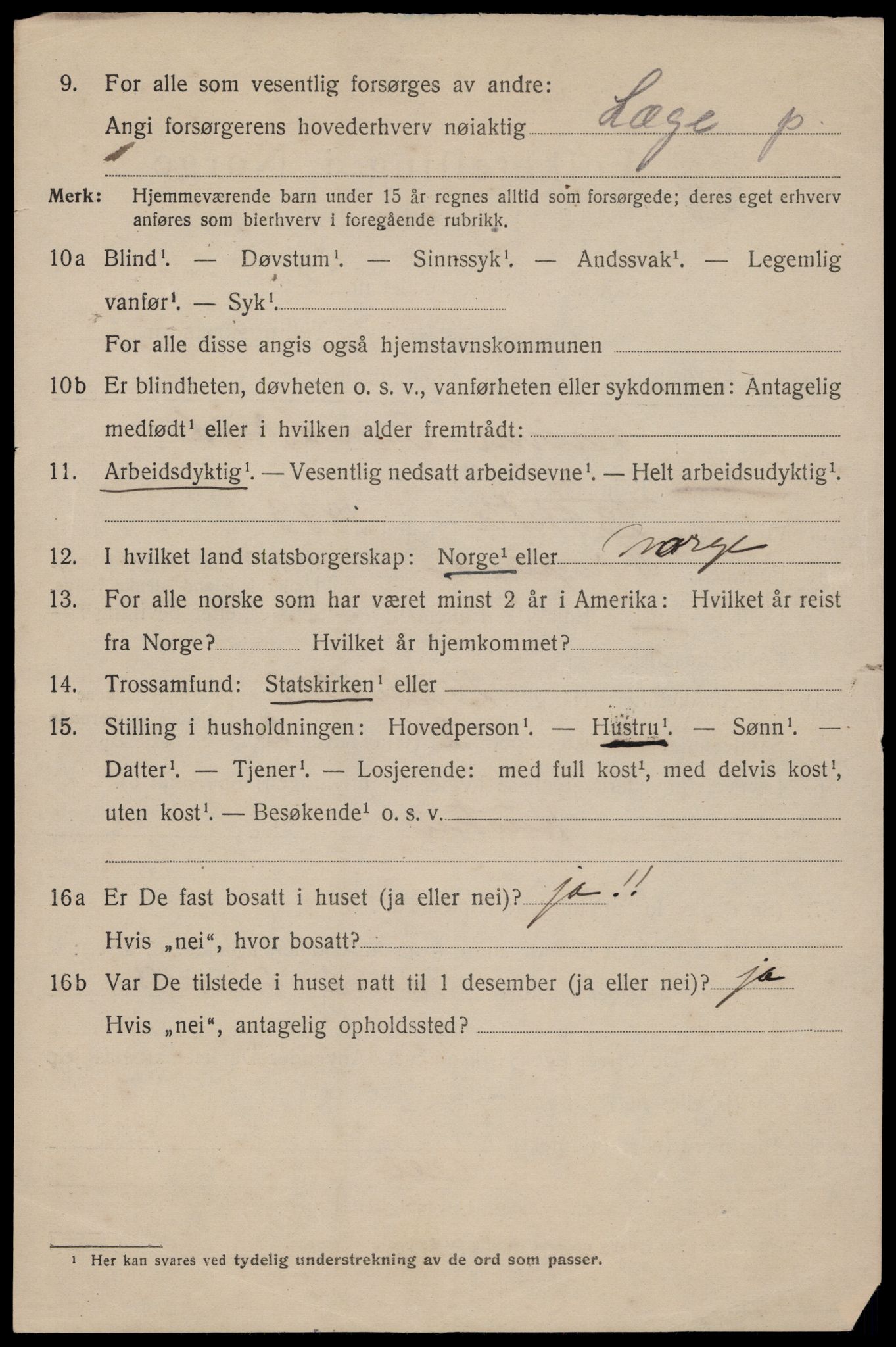 SAST, 1920 census for Stavanger, 1920, p. 93967