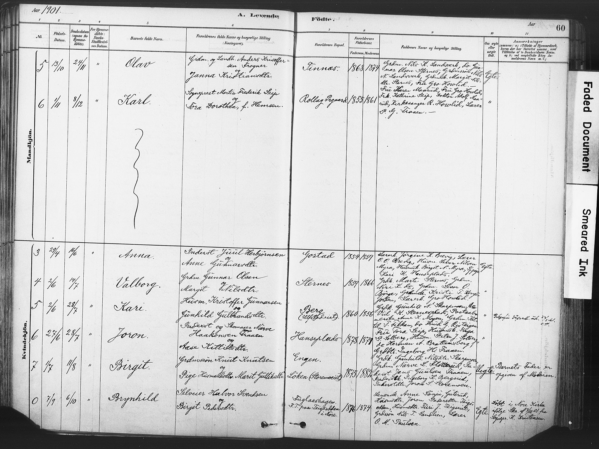 Rollag kirkebøker, AV/SAKO-A-240/F/Fa/L0011: Parish register (official) no. I 11, 1878-1902, p. 60