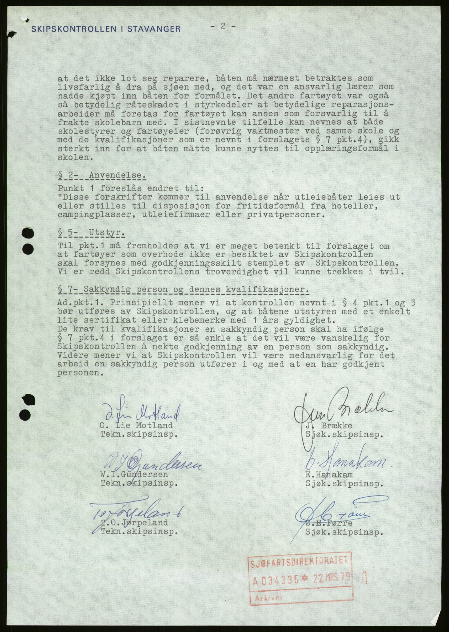 Sjøfartsdirektoratet med forløpere, generelt arkiv, AV/RA-S-1407/D/Du/Duc/L0642/0001: Skipskontrollen - Forskrifter / Forskrift om utleiebåter (2 mapper), 1978-1987, p. 341